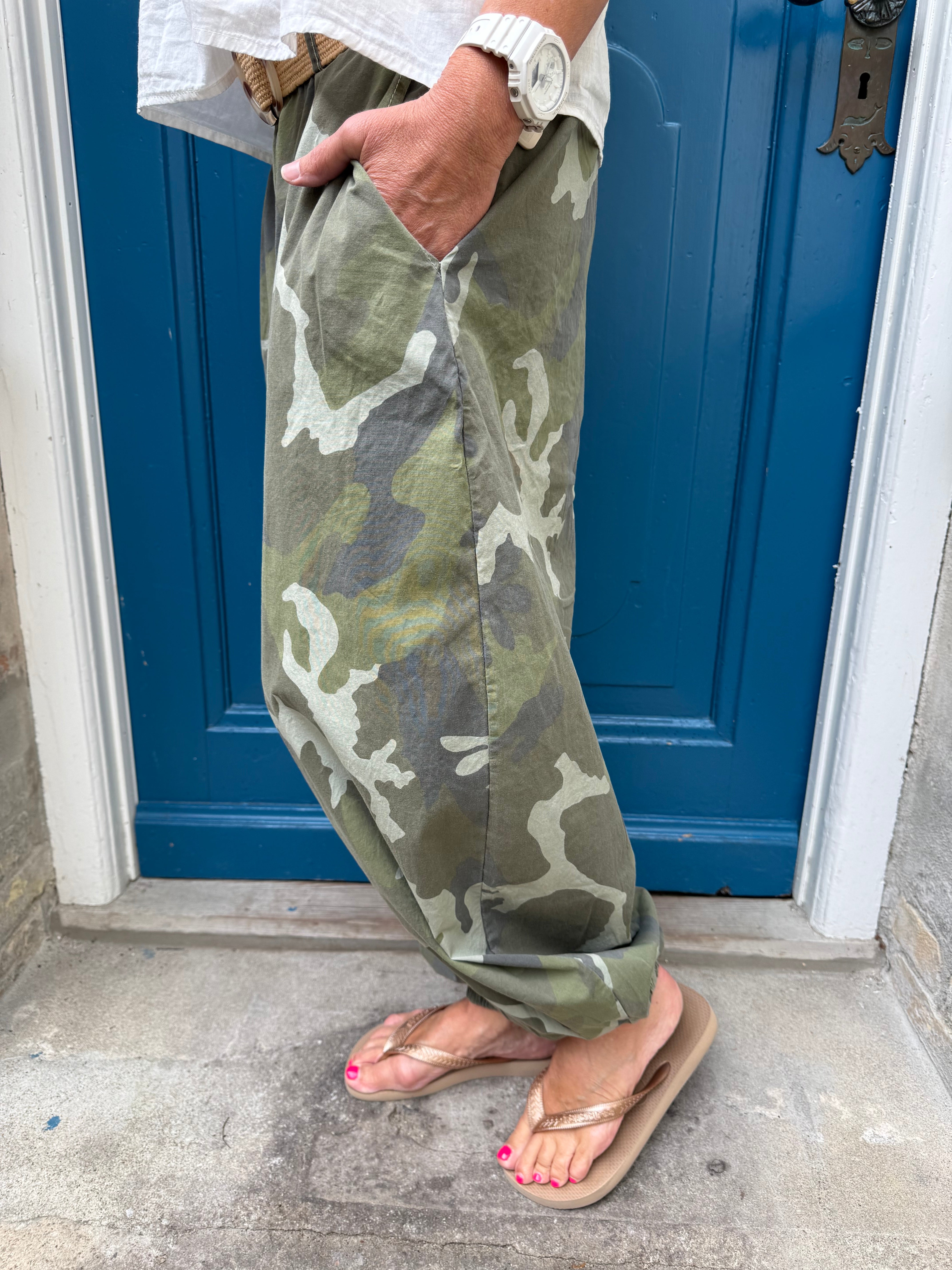 PREORDER- ALLY Balloon Pant - Army Carmouflage