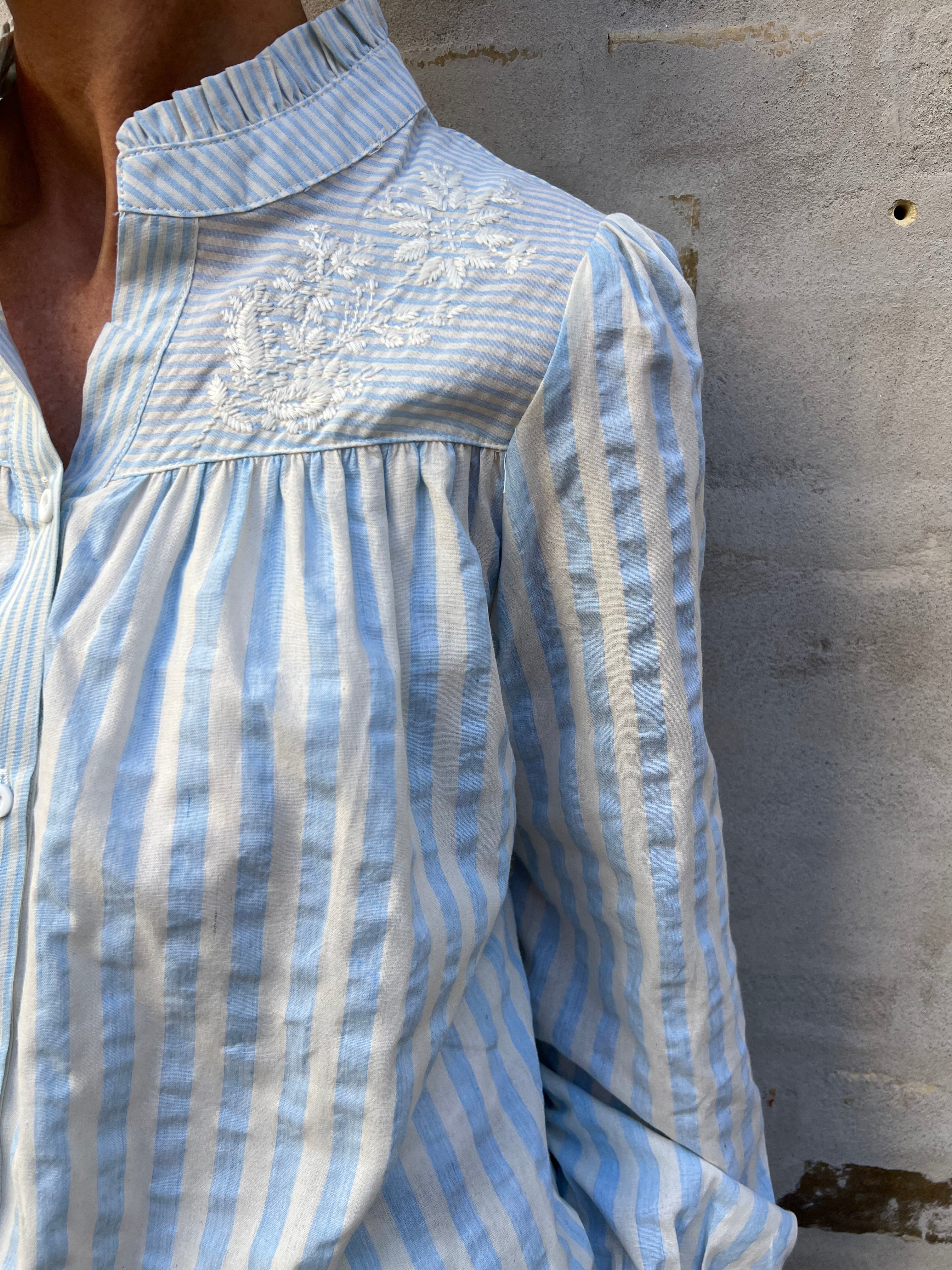 Musy shirt blue stripe