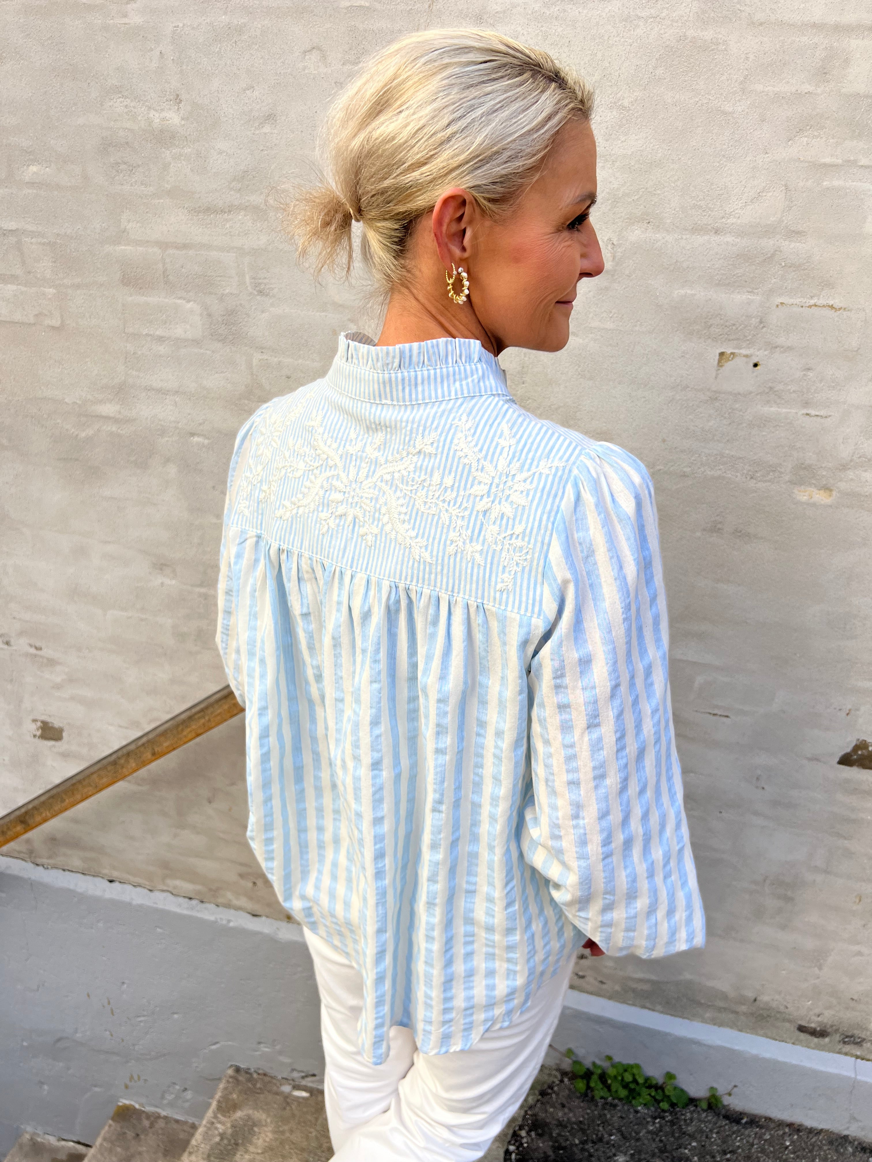 Musy shirt blue stripe