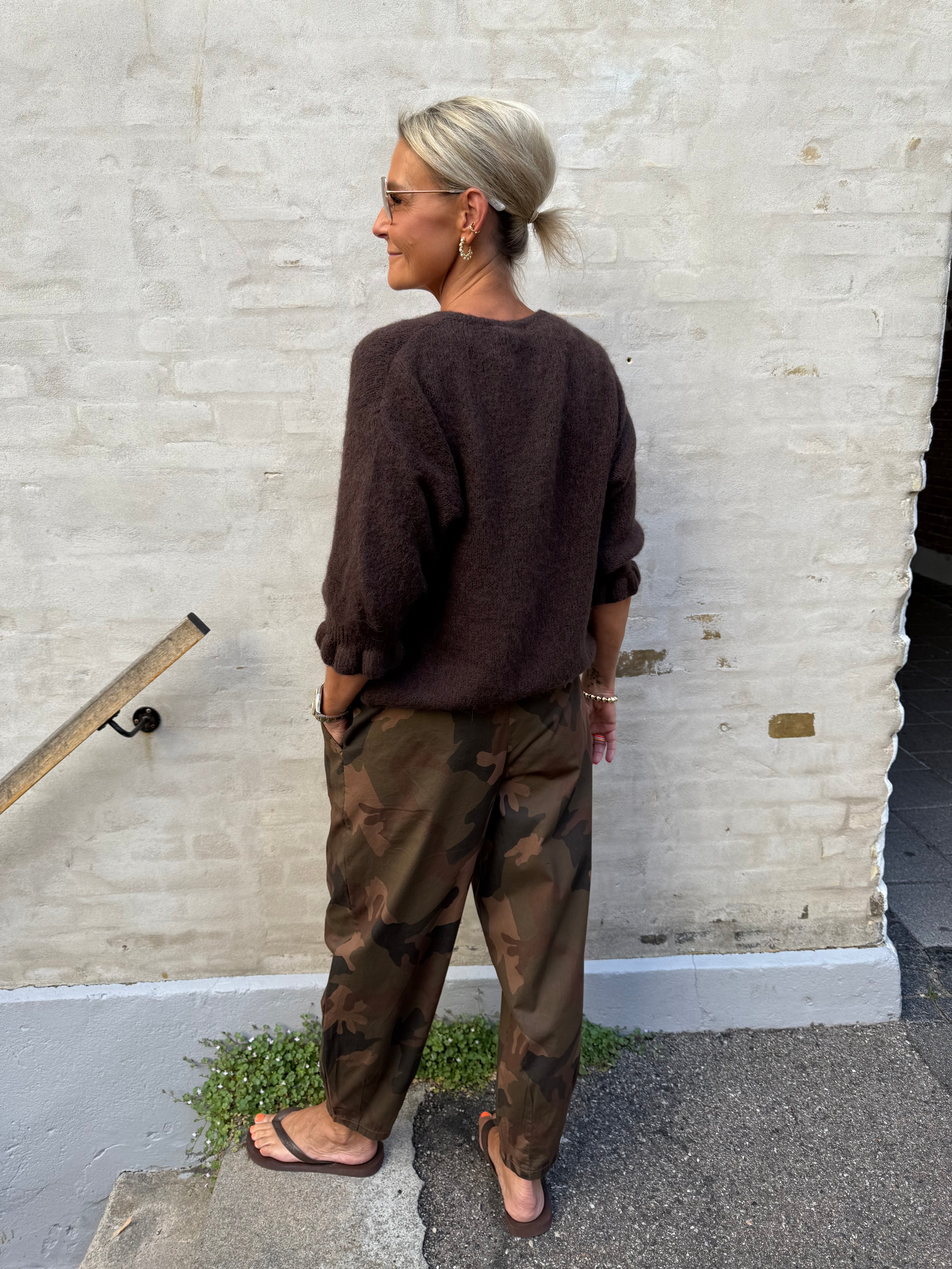 Abbie Barrel Pant - Brown Camou