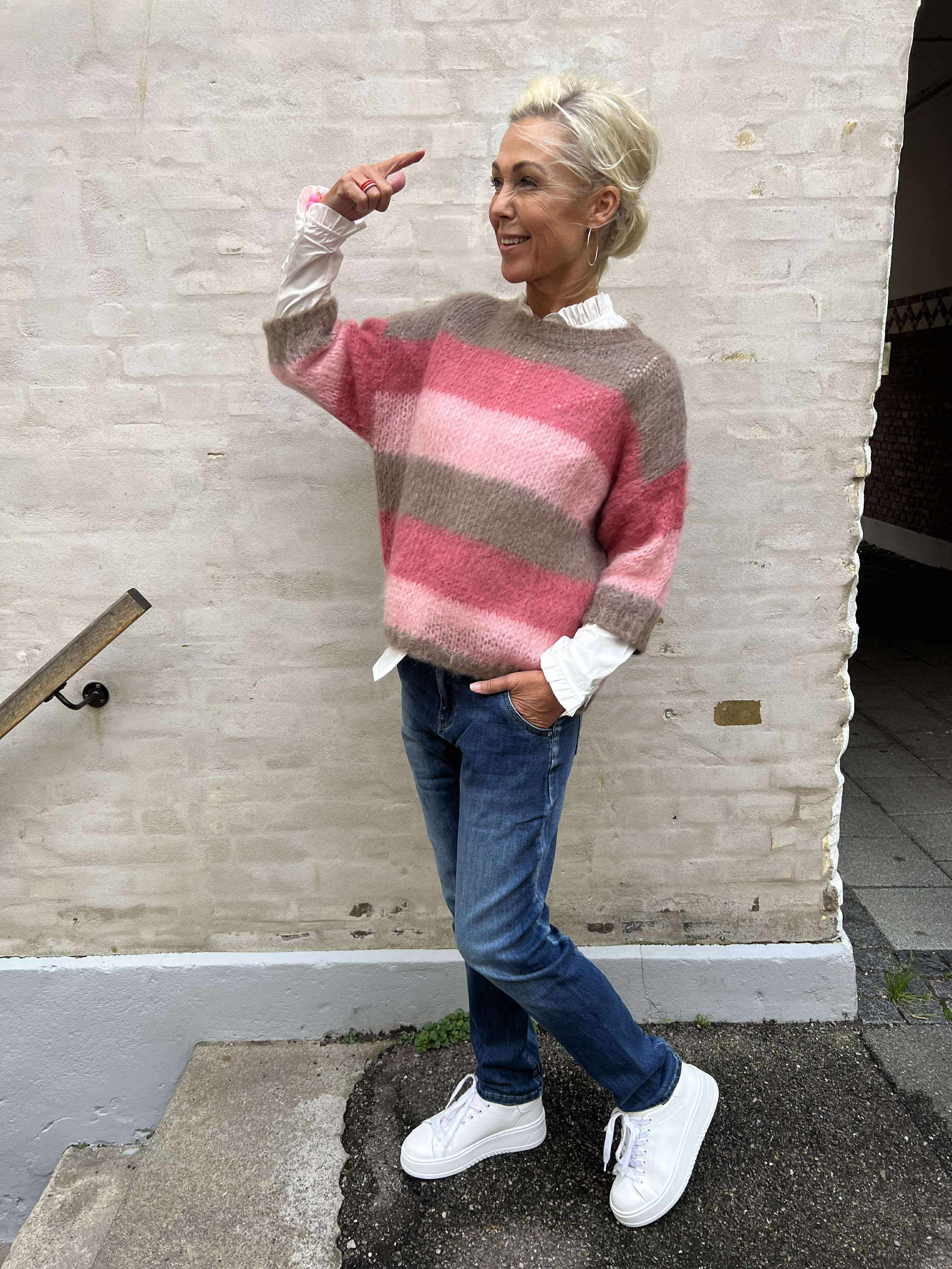 Lucia Knit - Brown/Rose