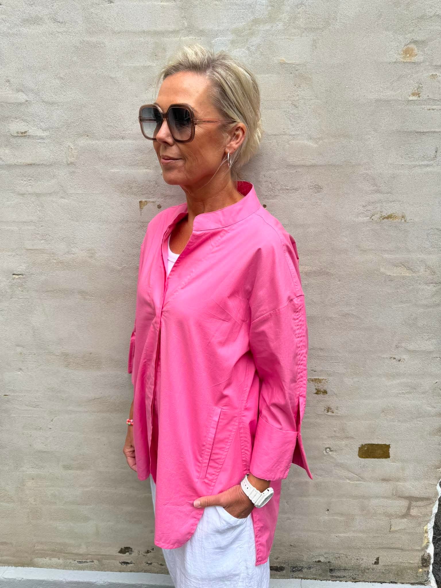 Luna Shirt Shoot For The Stars - Pink with Racing Green