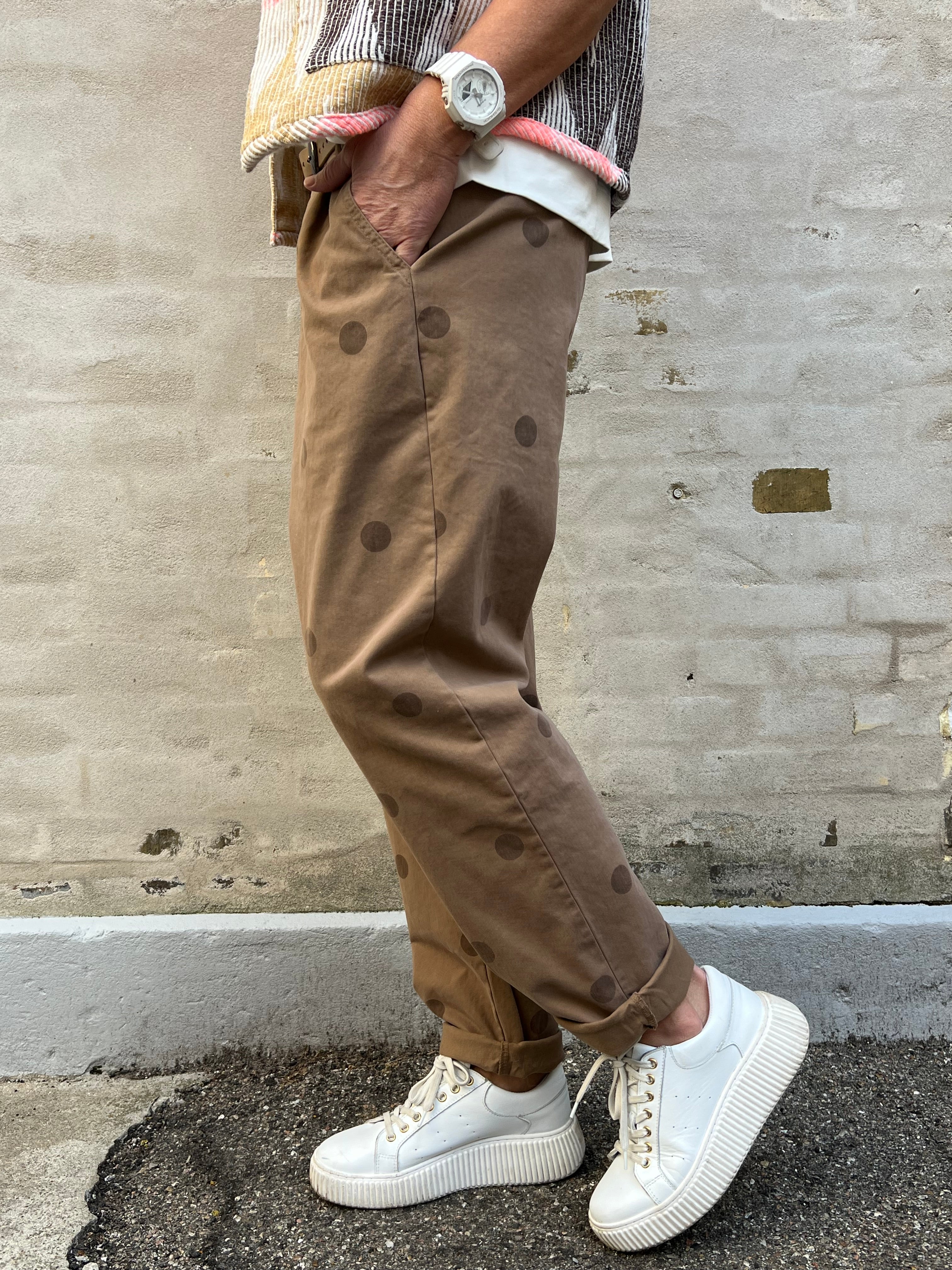 Dot Pants - Camel Dot