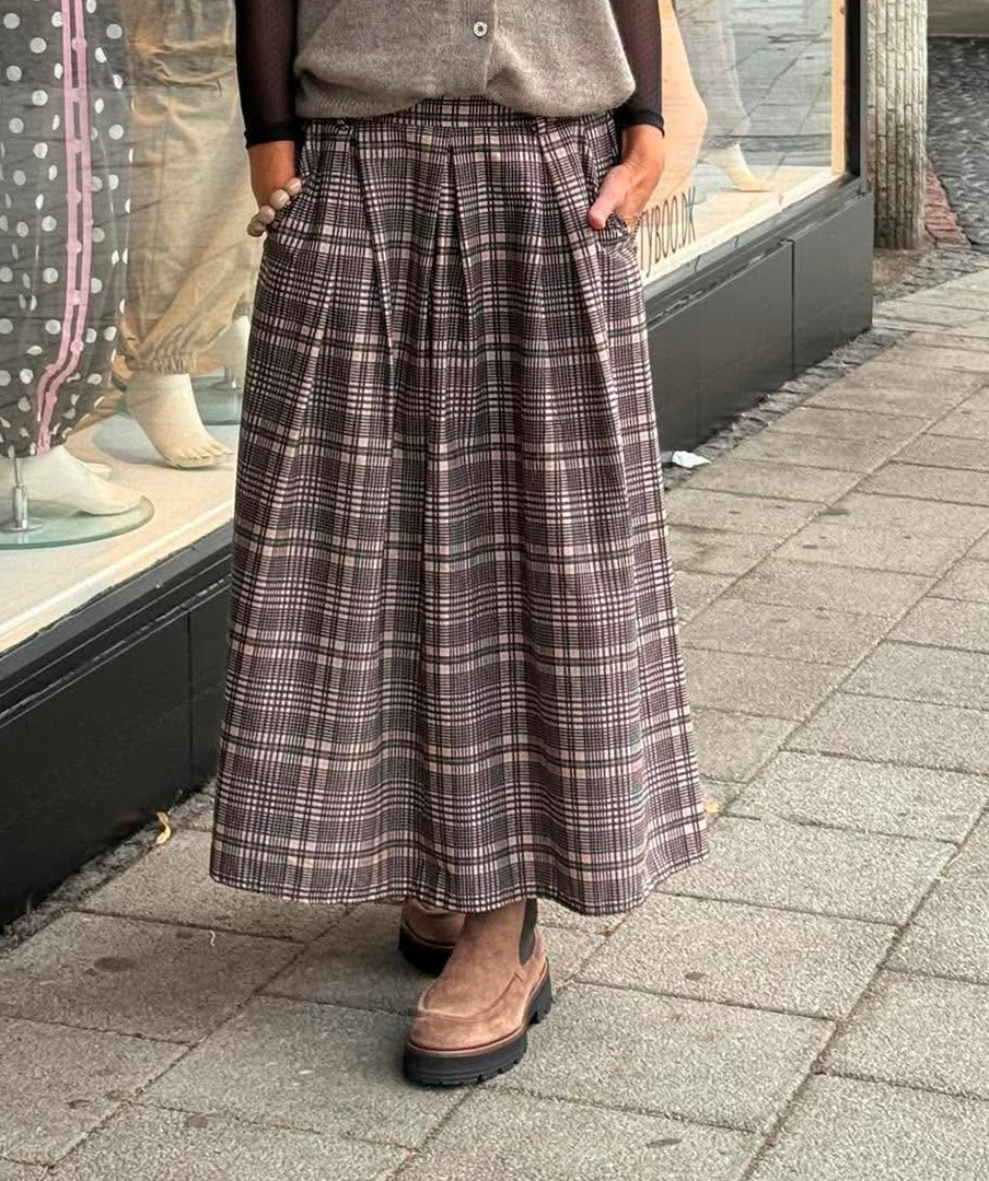 YORK Check Skirt - Black