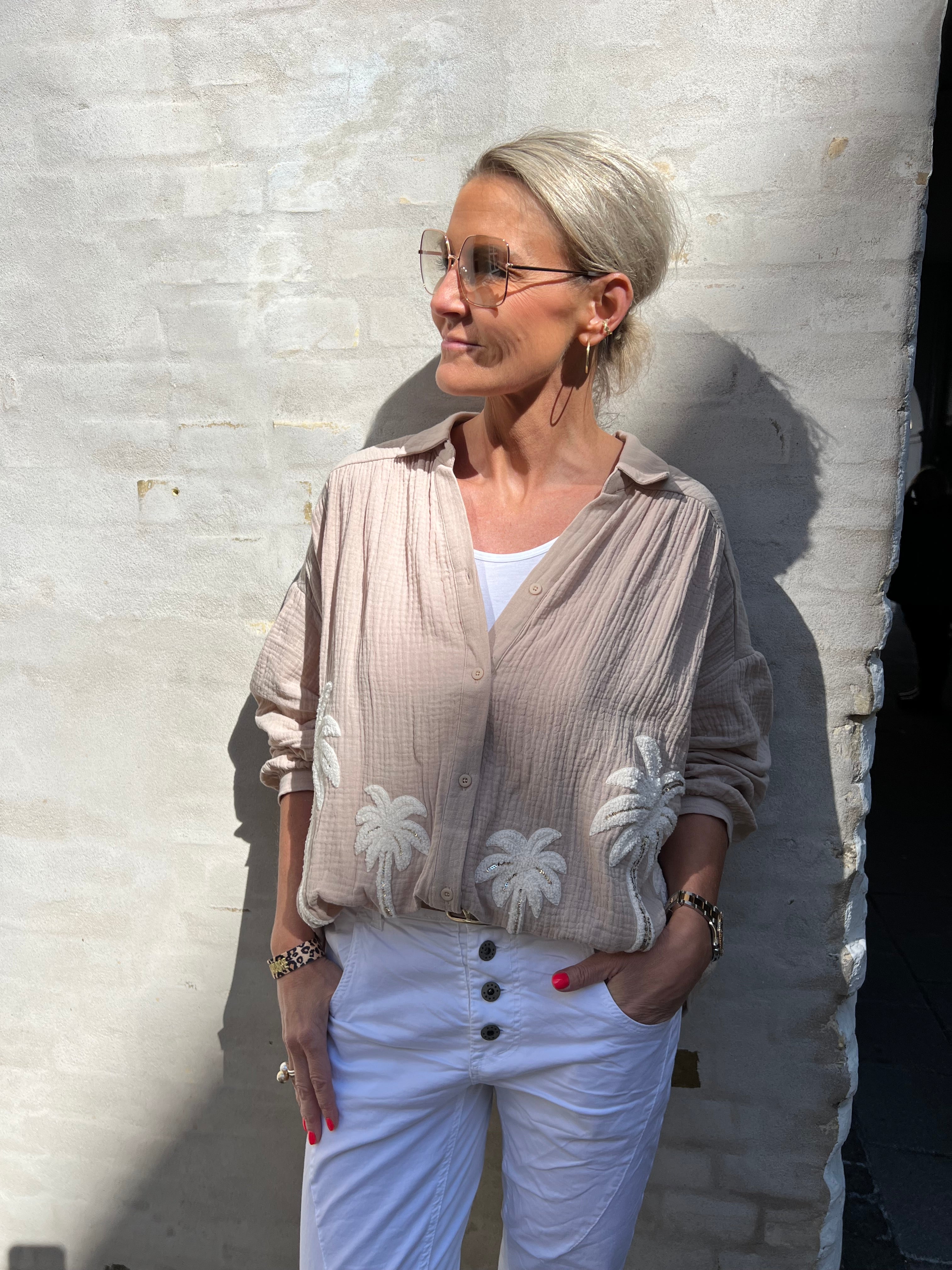 Musy palm shirt beige
