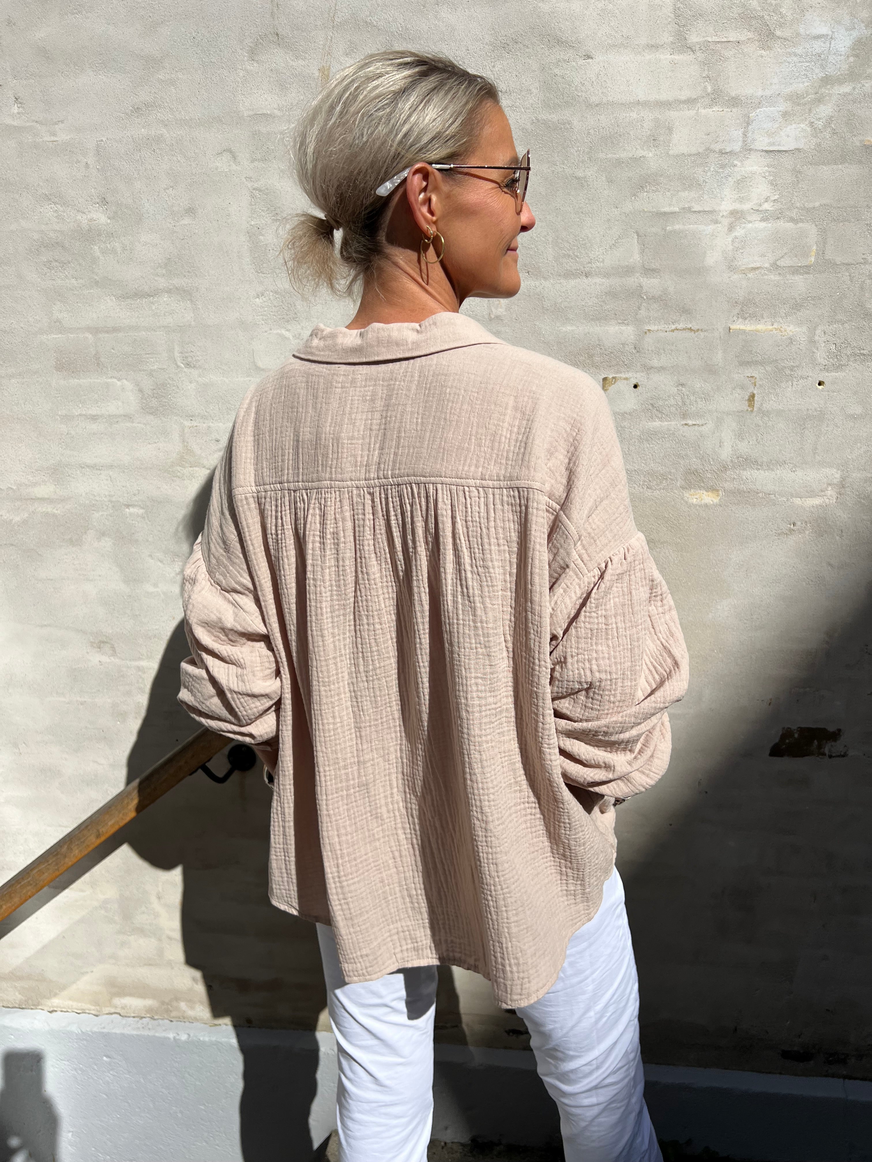 Musy palm shirt beige