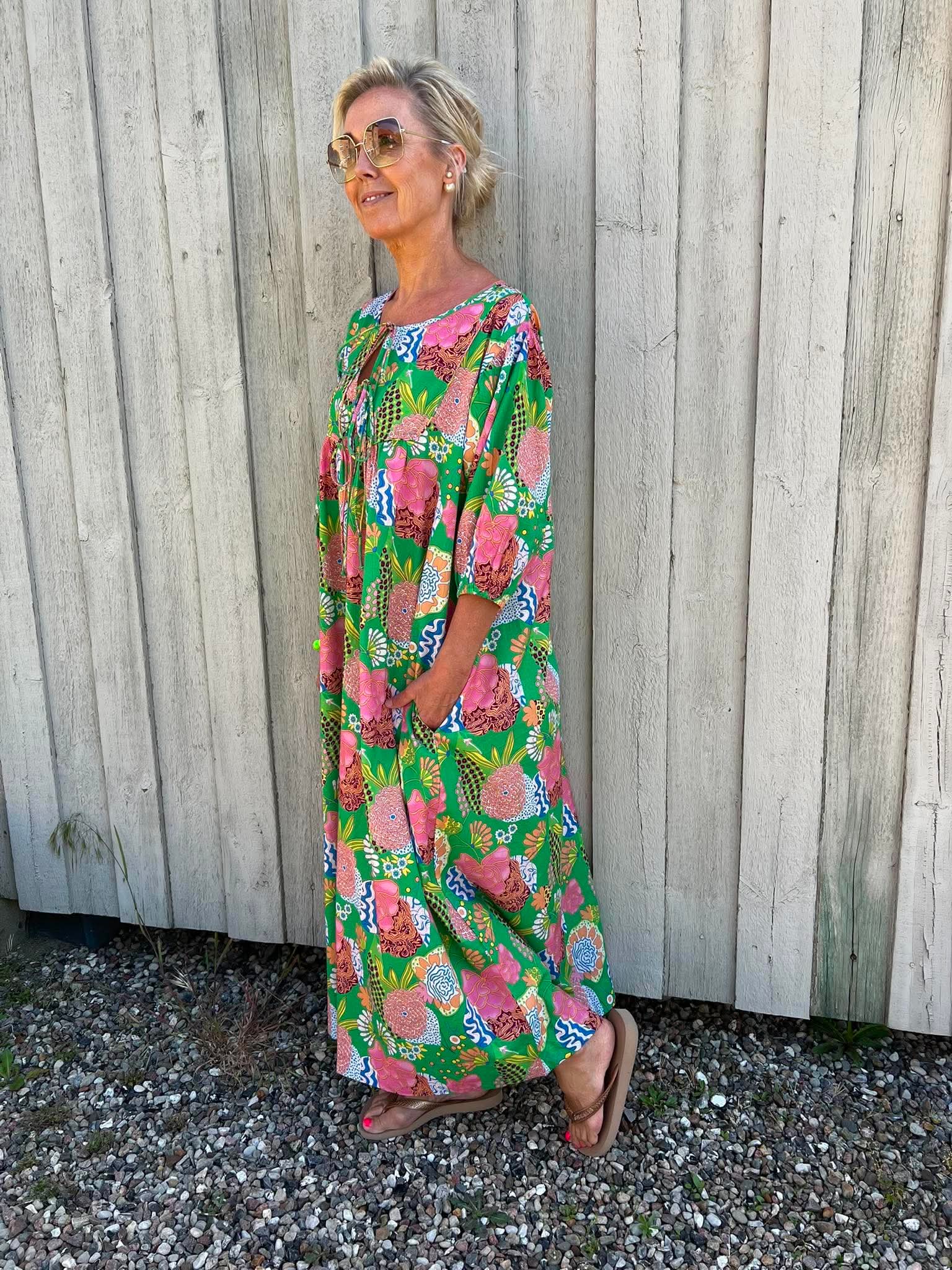 Capri Dress - Green Print