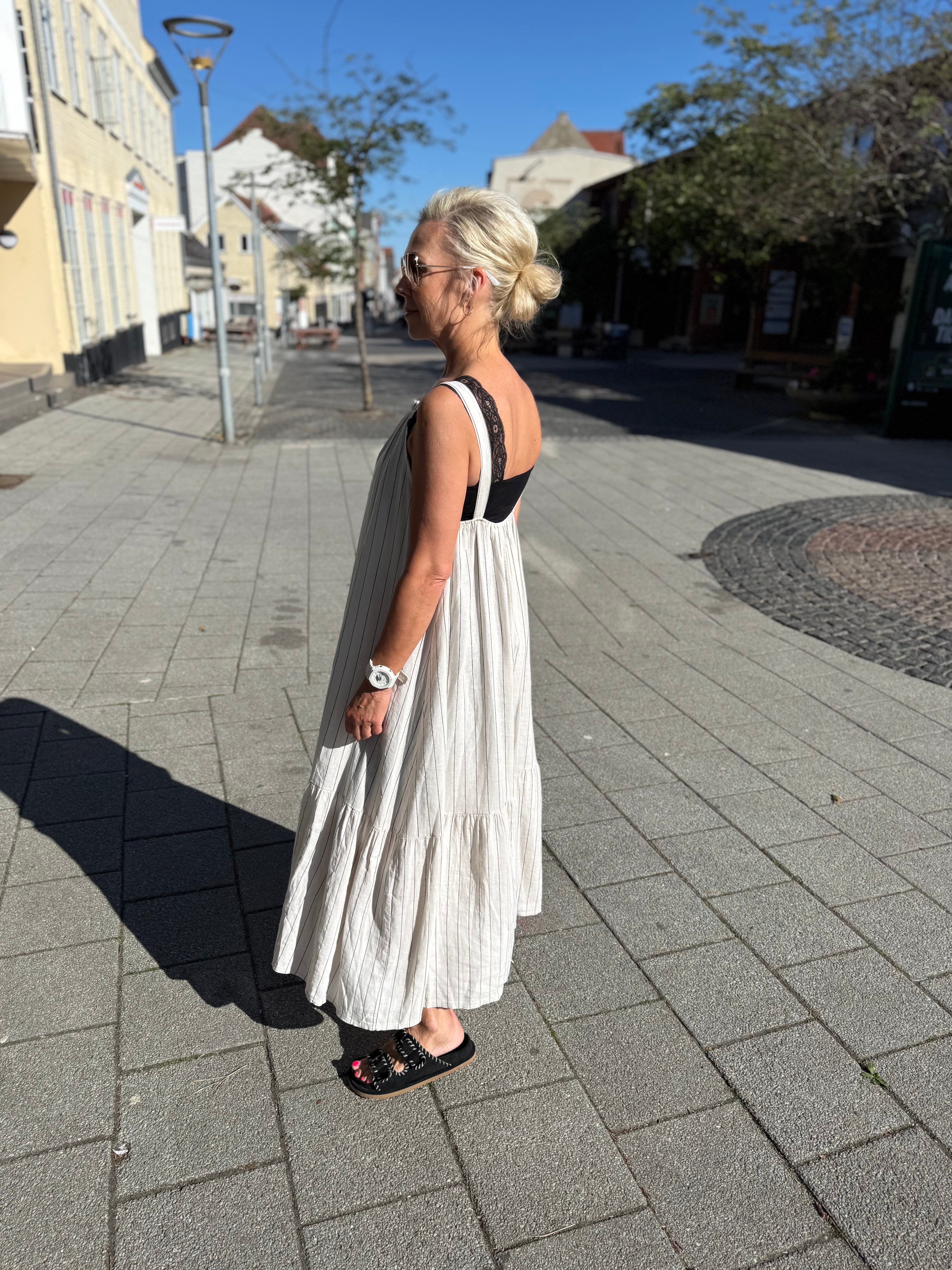 Avenia Dress - Sabbia Stripe