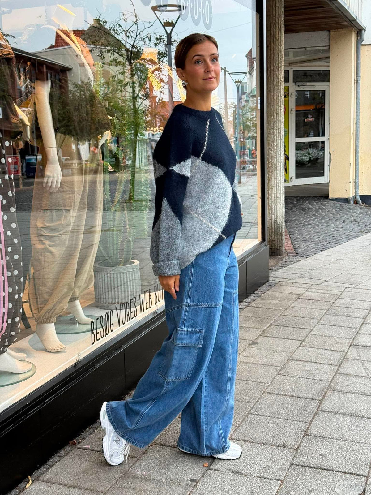 LULVA MW OS PANT - Medium Blue Denim