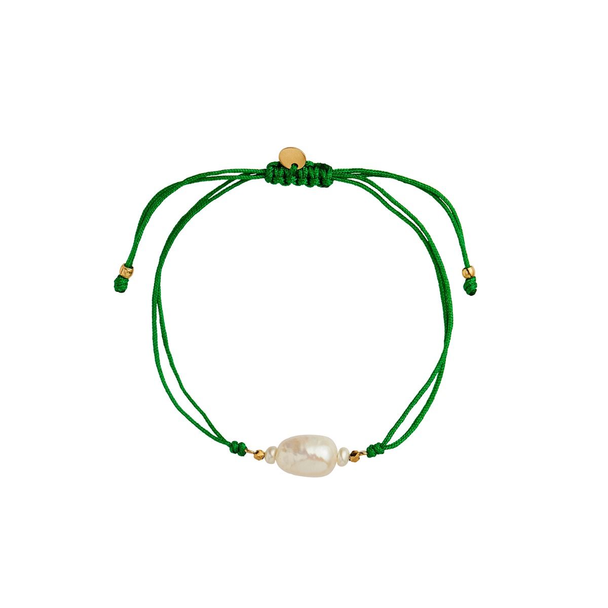 Baroque pearl berrie bracelet grass green