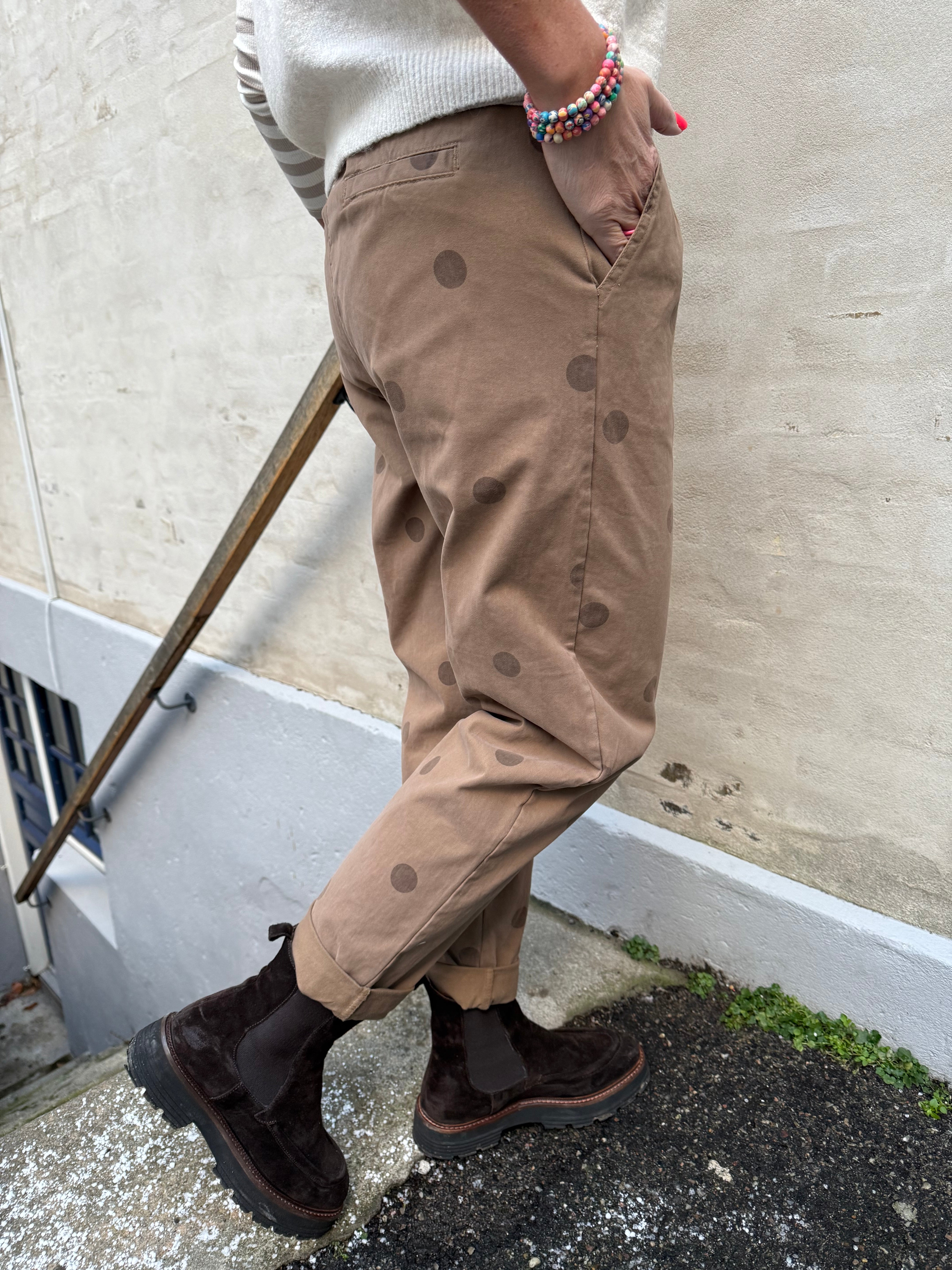 Dot Pants - Camel Dot