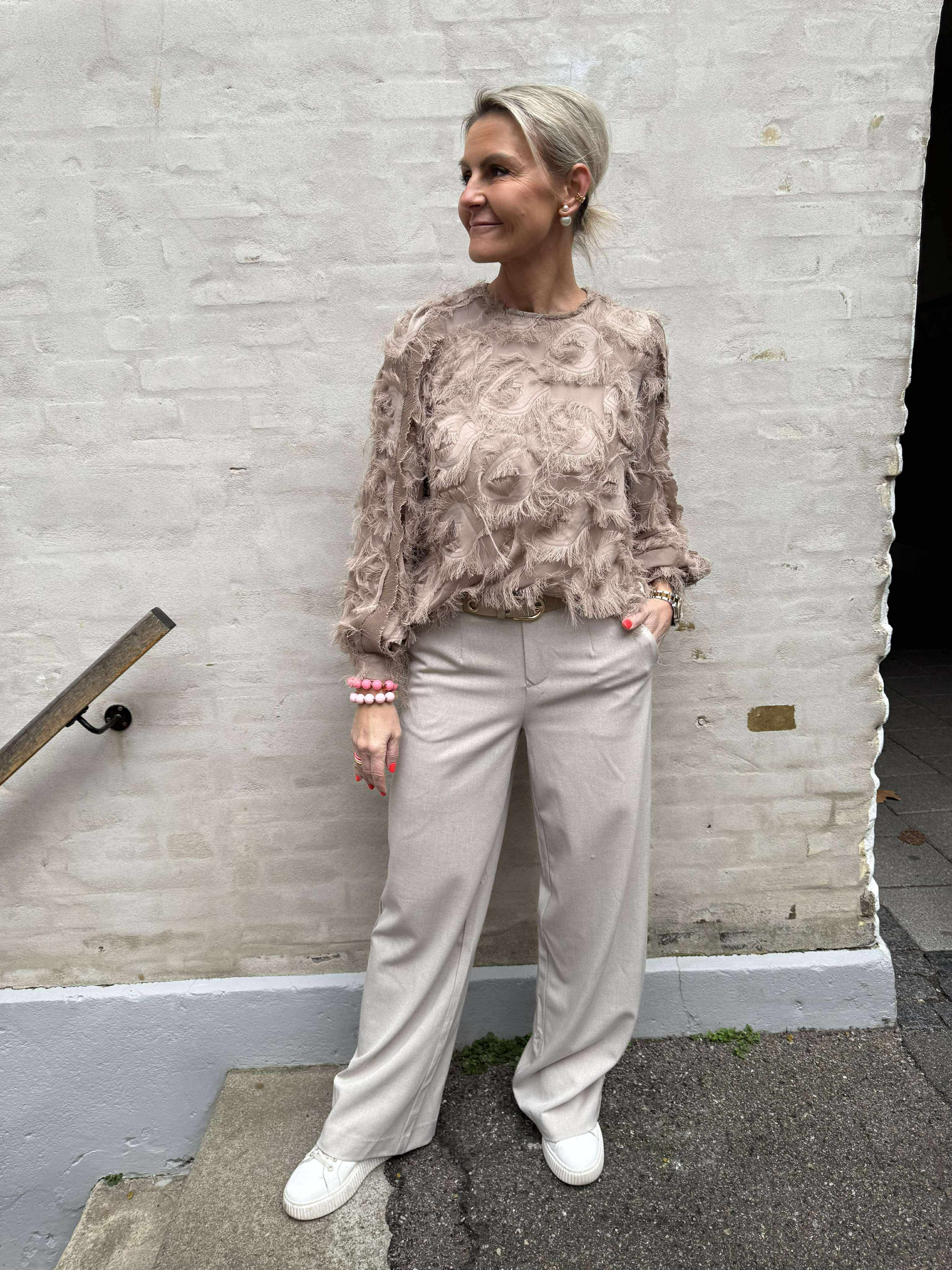 SyraCC Structure Blouse - Walnut