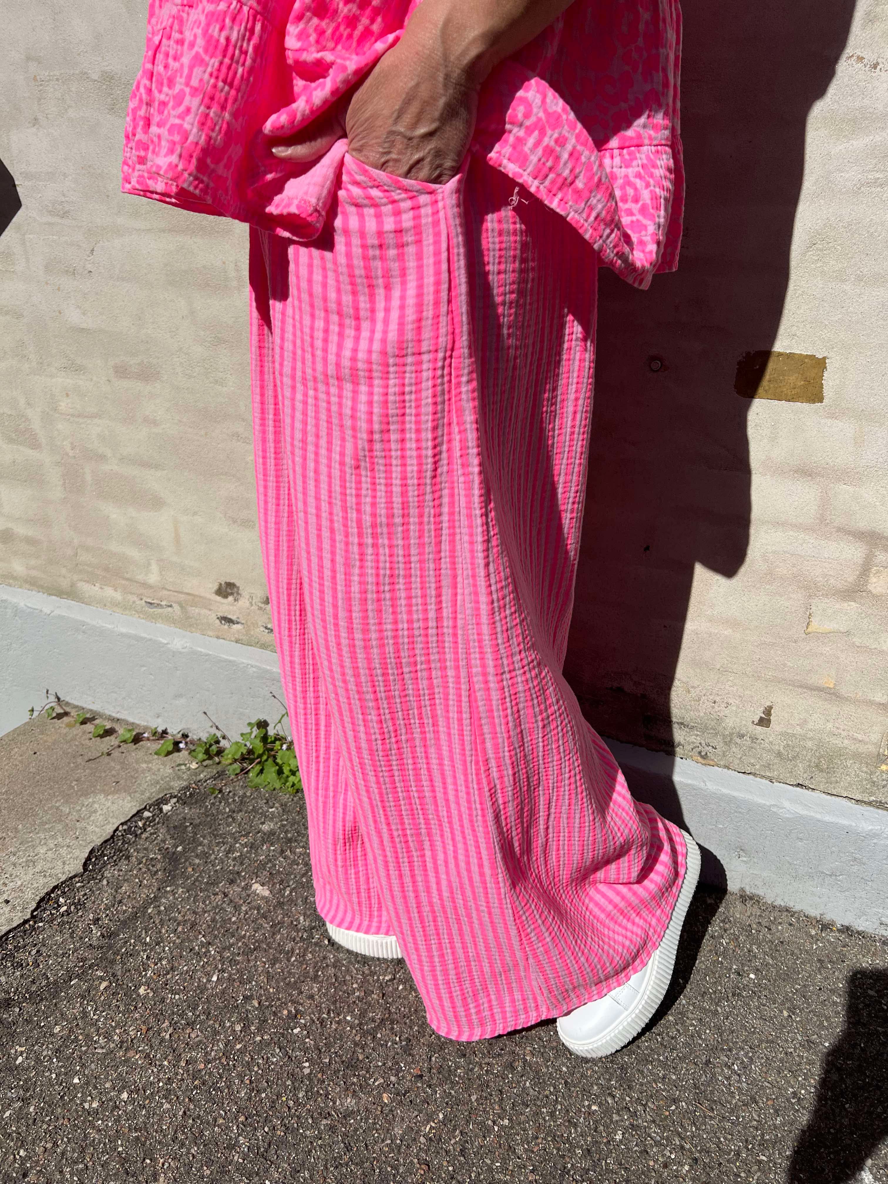 Diddy pant strib pink