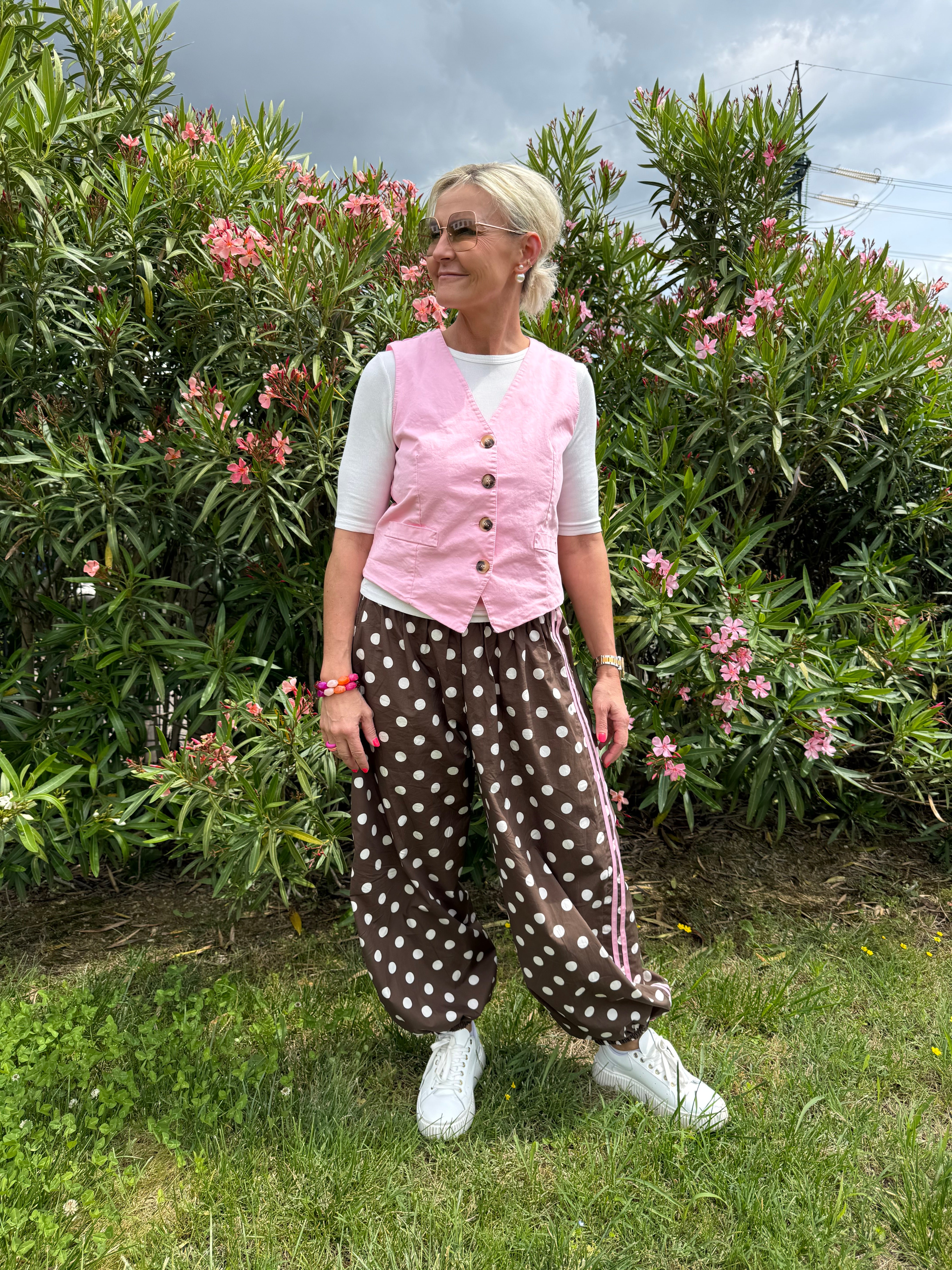 PREORDER-Ballon Dot Pants - Choko