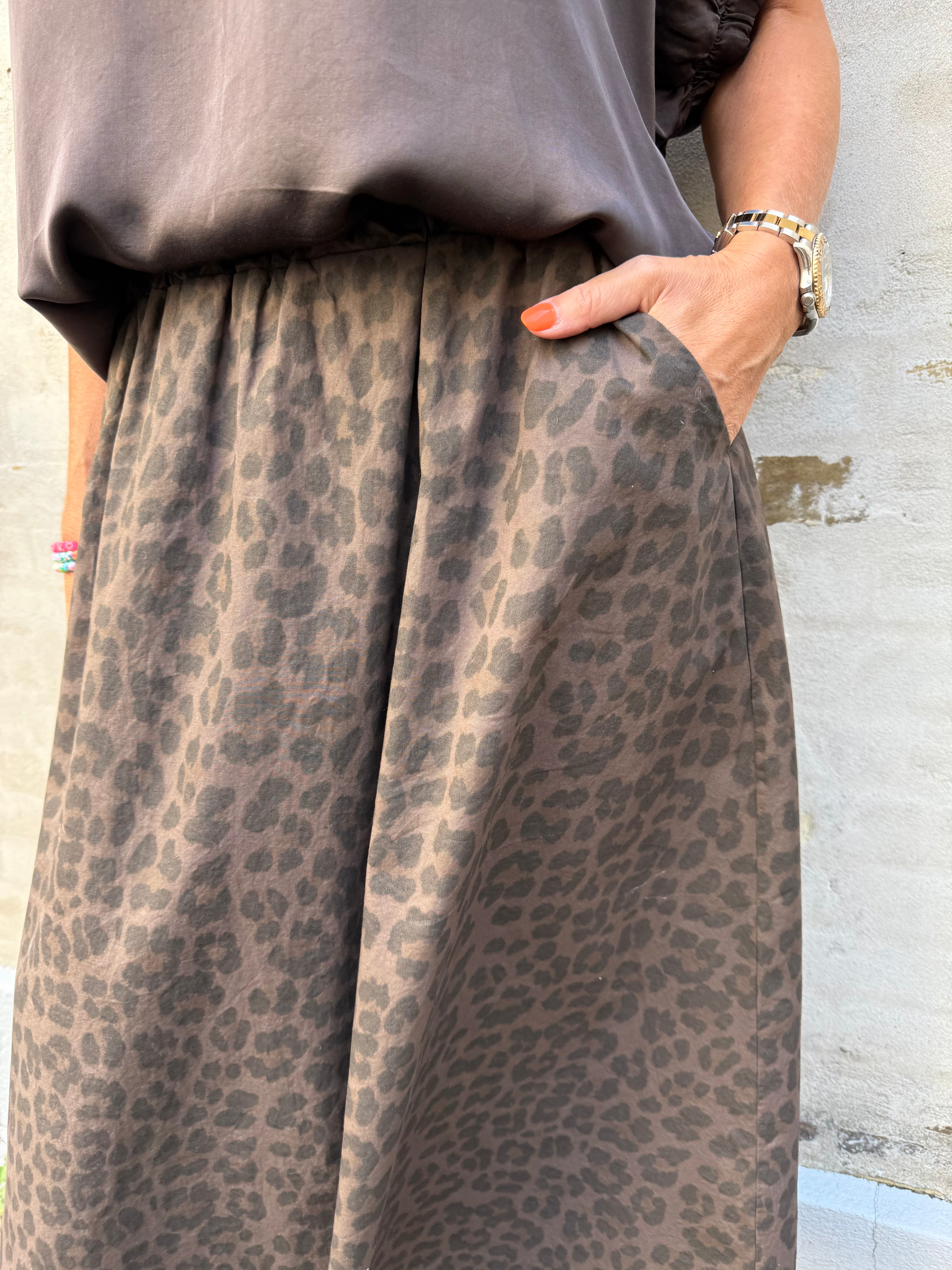ABBIE Skirt - Coffee Leo
