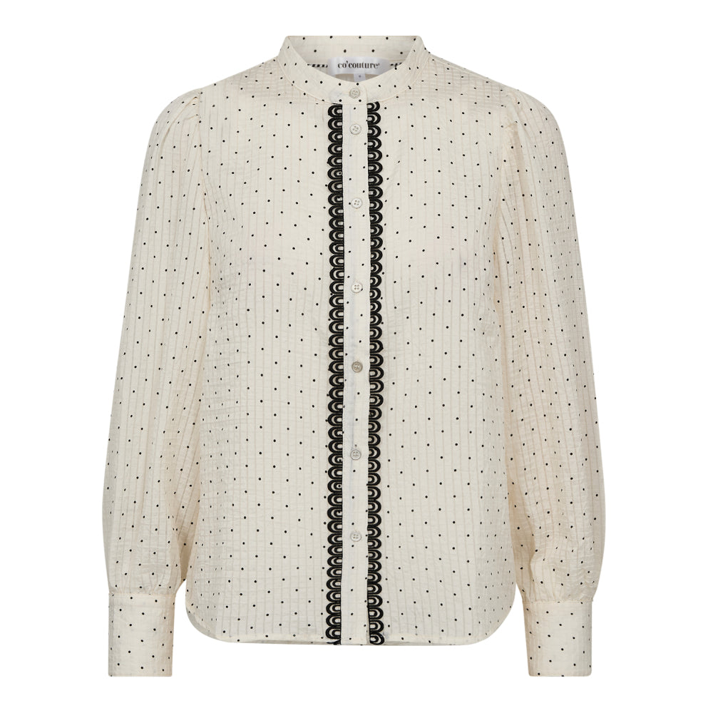 Francisca Dot Lace Shirt Off White