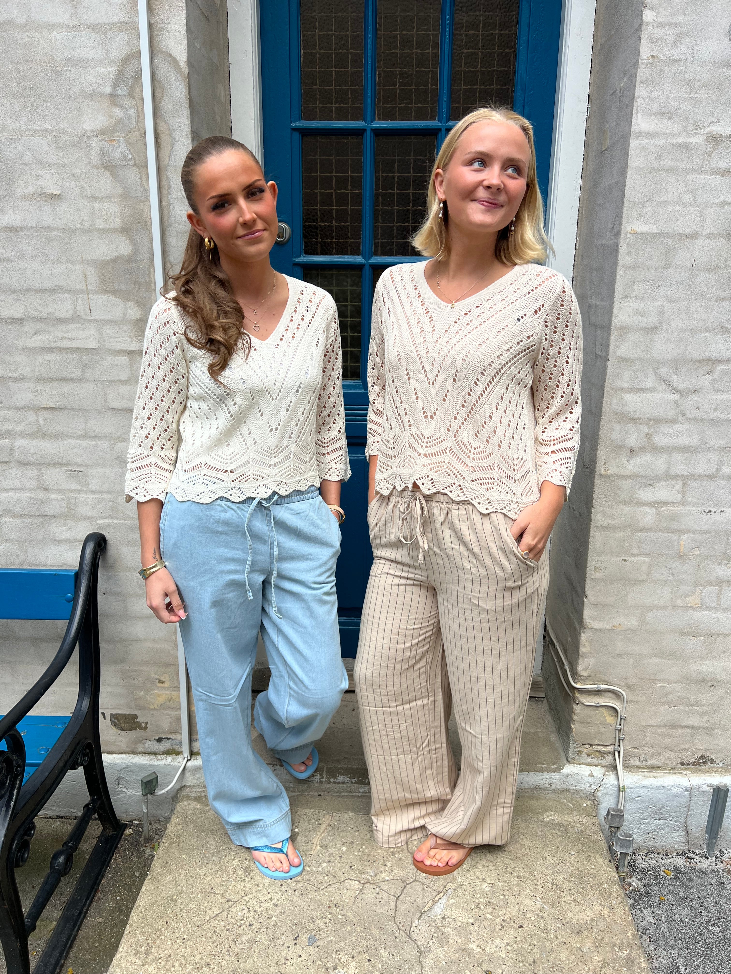 New Sun Cropped Pullover Knit Eggnog