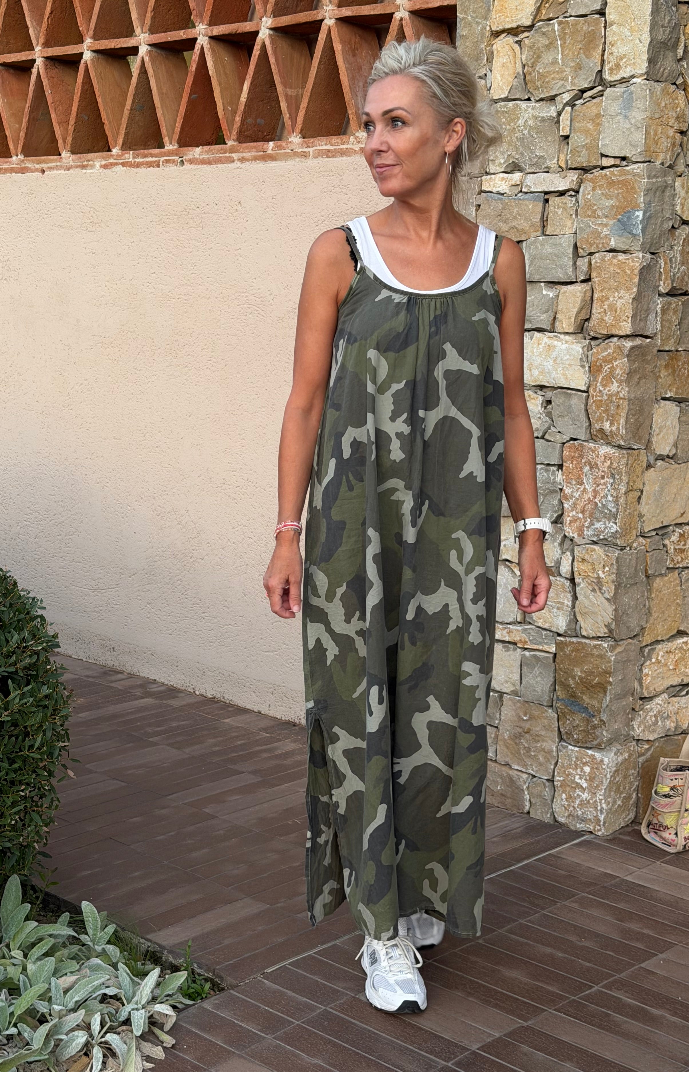 MINNA strap dress - Kamouflage