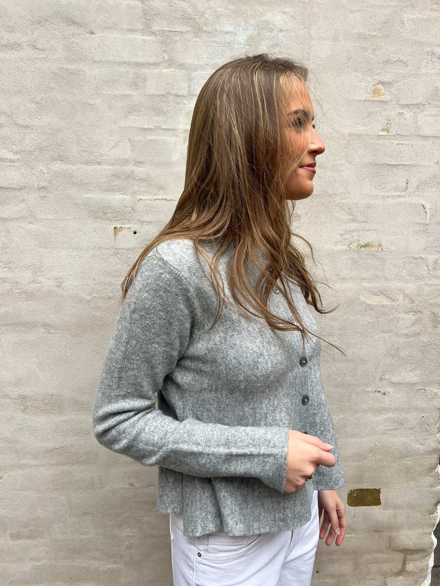 ROSEMARY LIFE CARDIGAN - Light Grey Melange