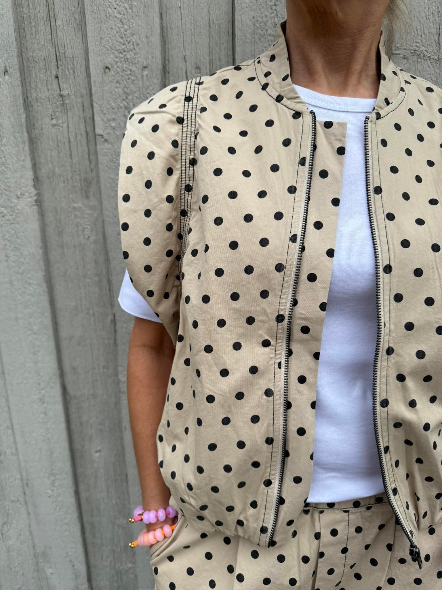 DiddiCC Cargo Dot Waistcoat - Bone