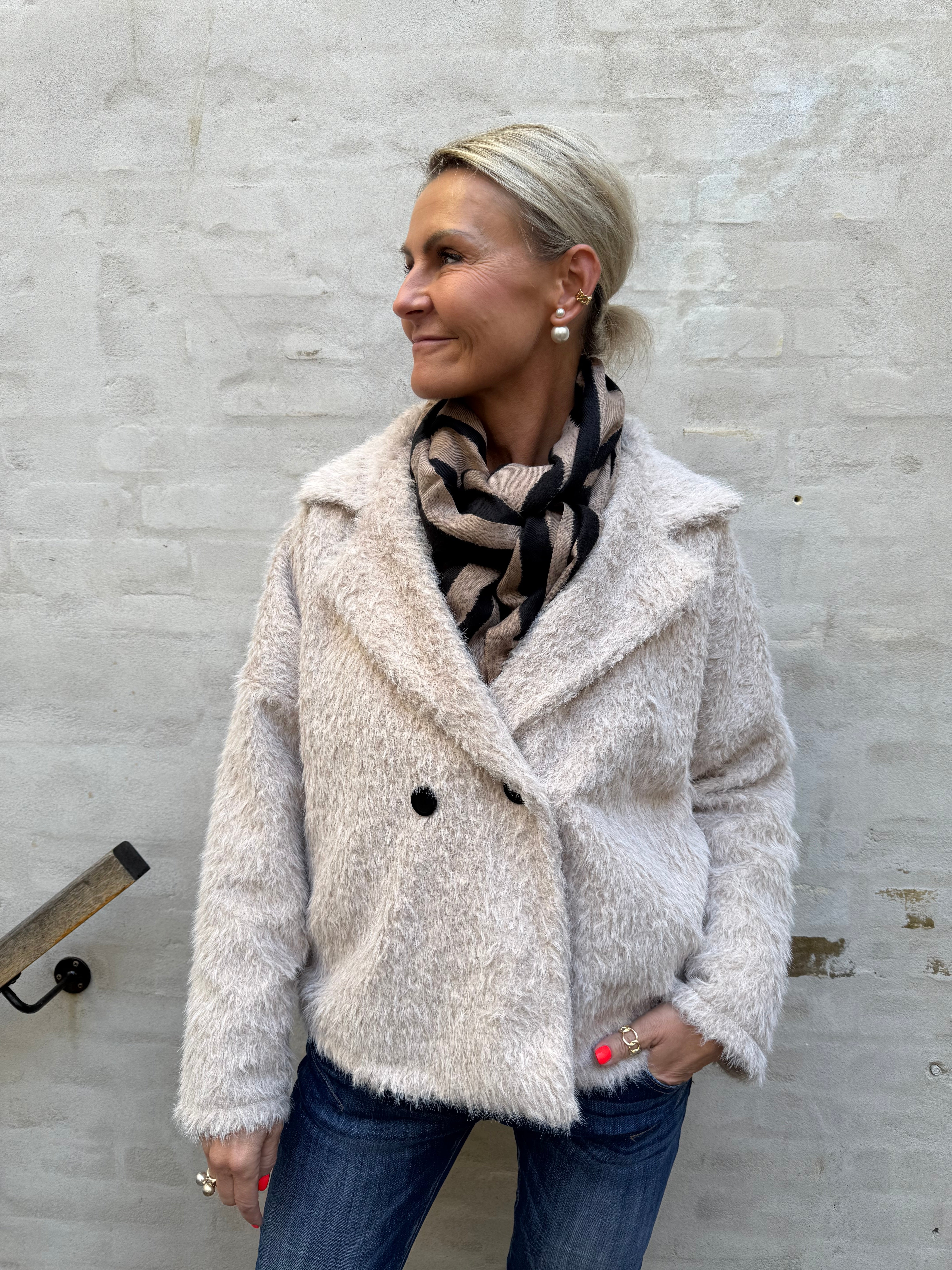 ALVIDA winter scarf - Latte