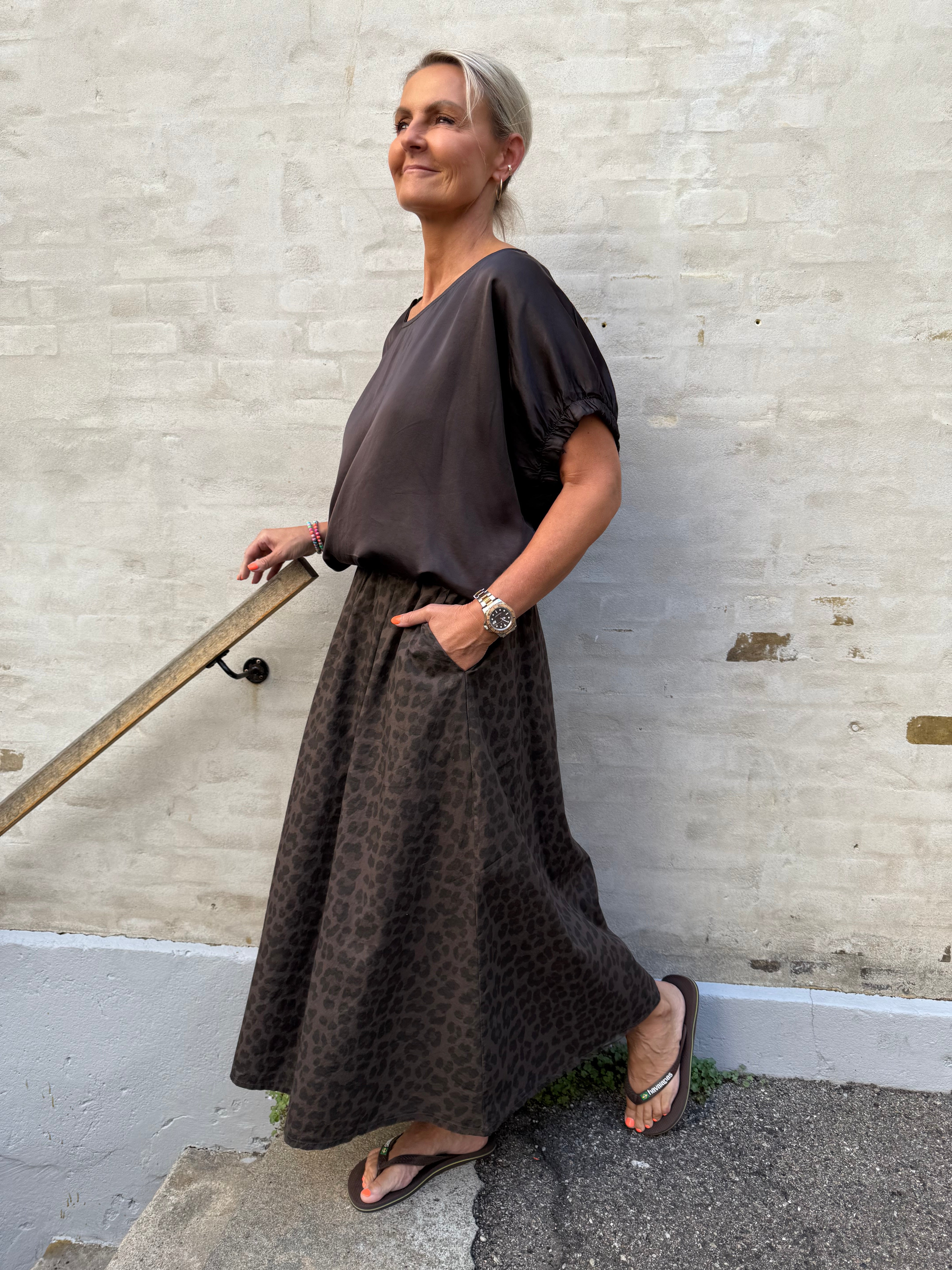 ABBIE Skirt - Coffee Leo