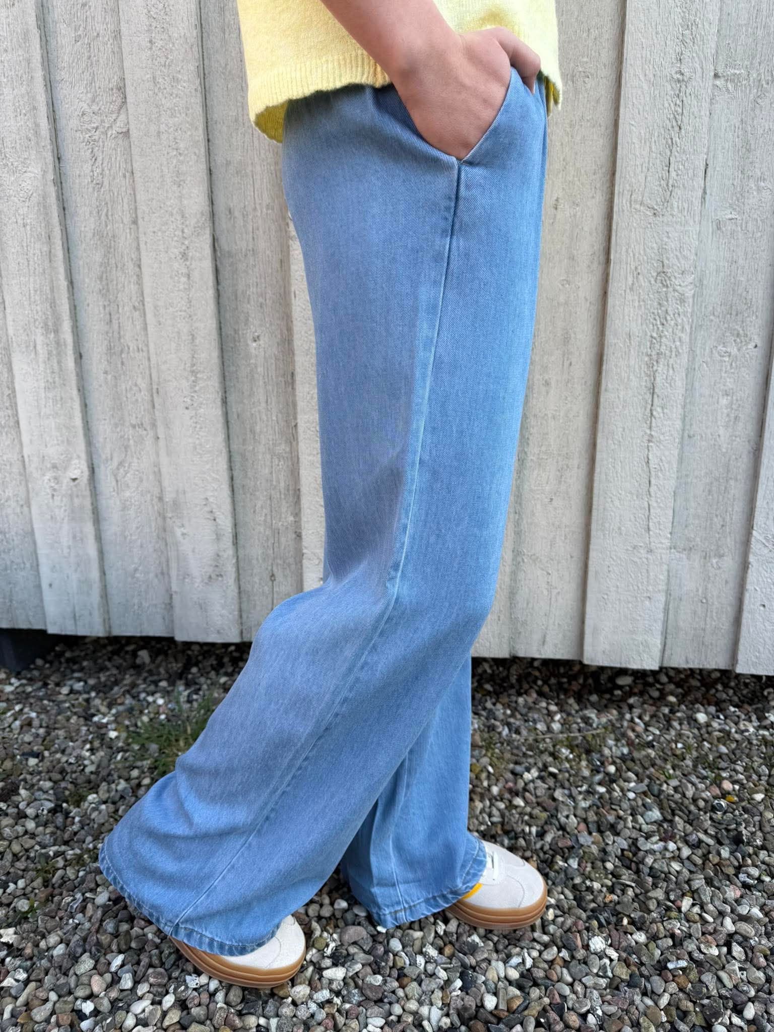 FRAME LISA WIDE PANT - Light Blue Denim
