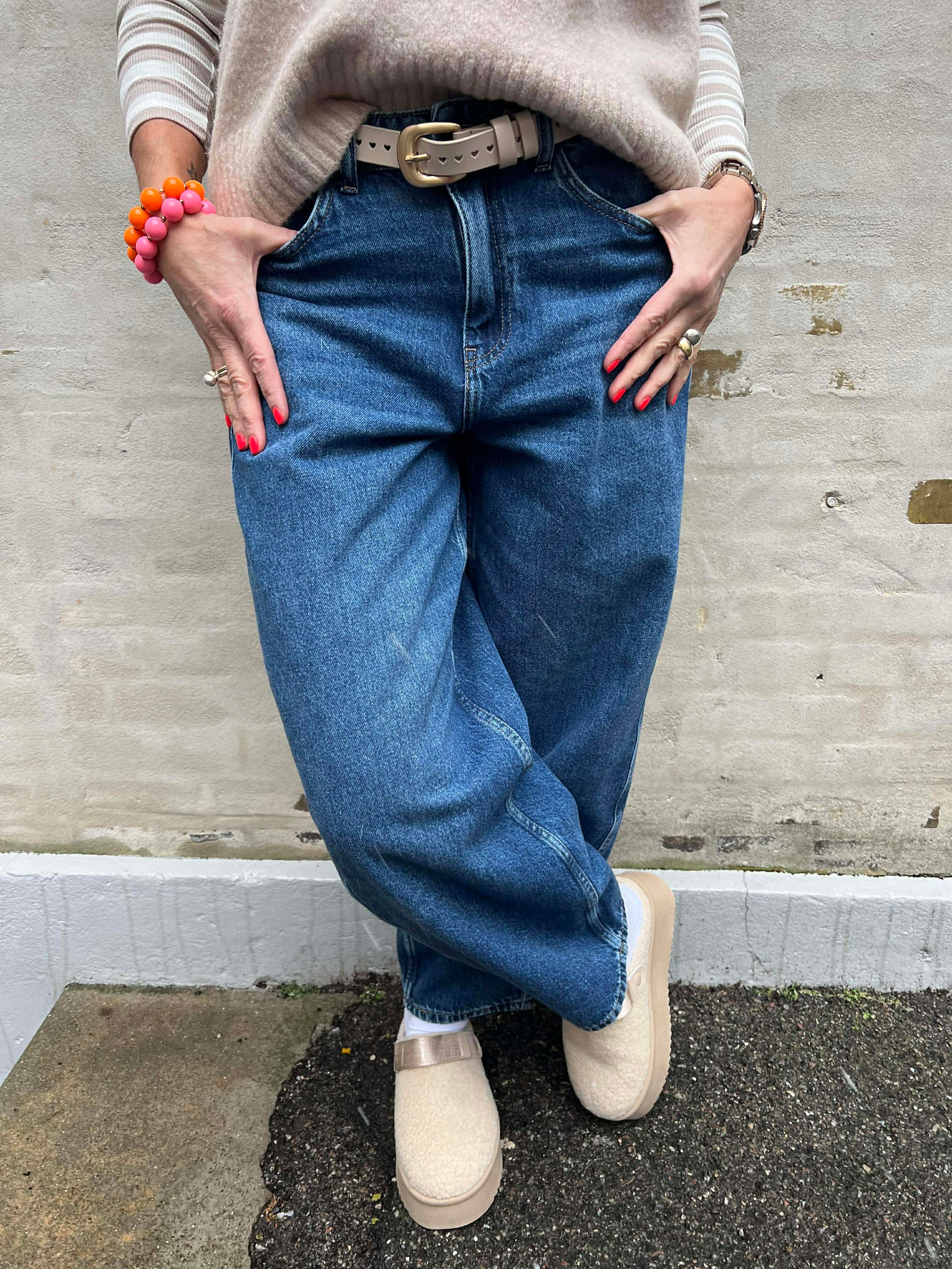 JDYSUSIE MW BARREL - Medium Blue Denim