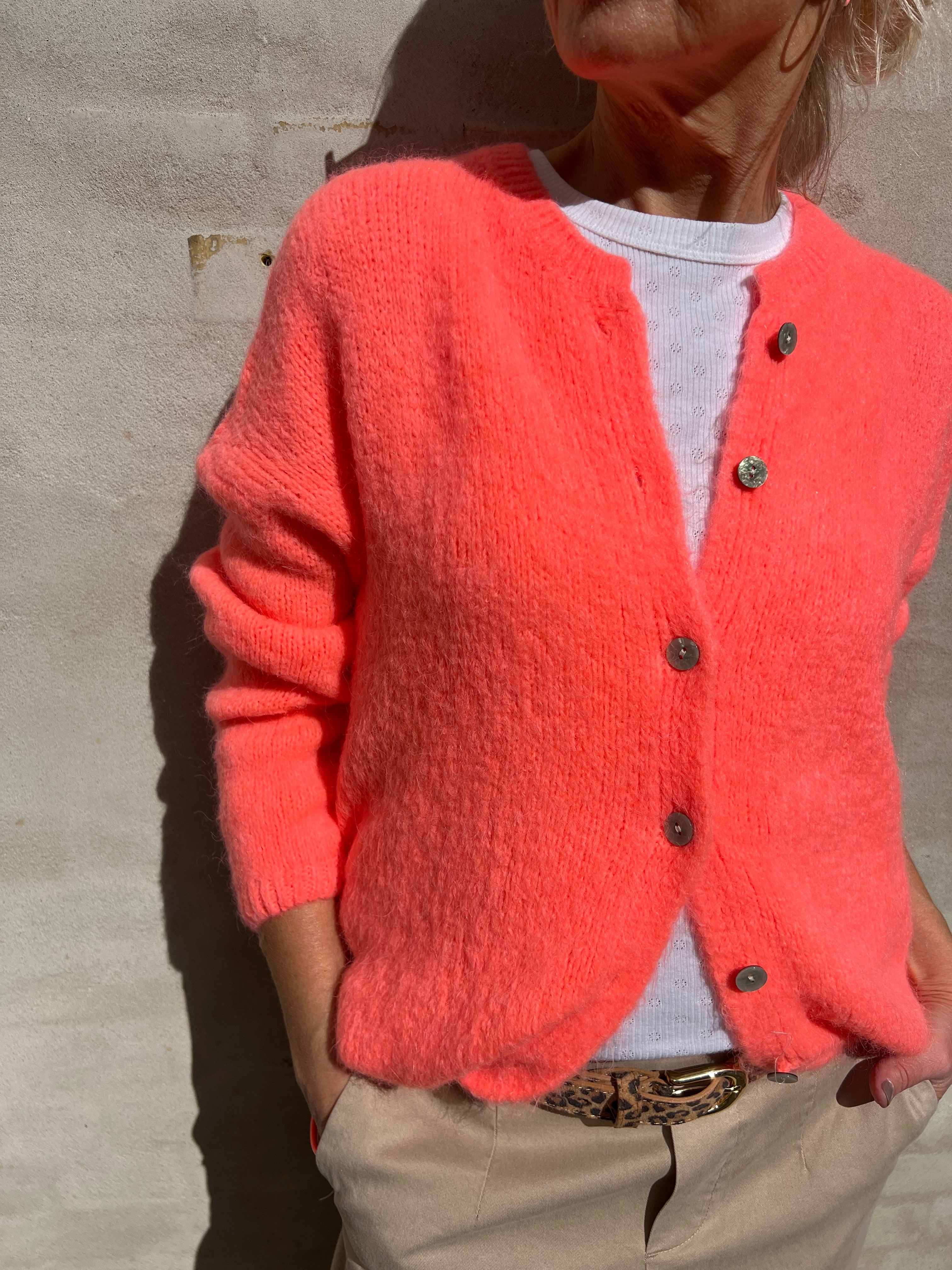 Carmella cardigan coral