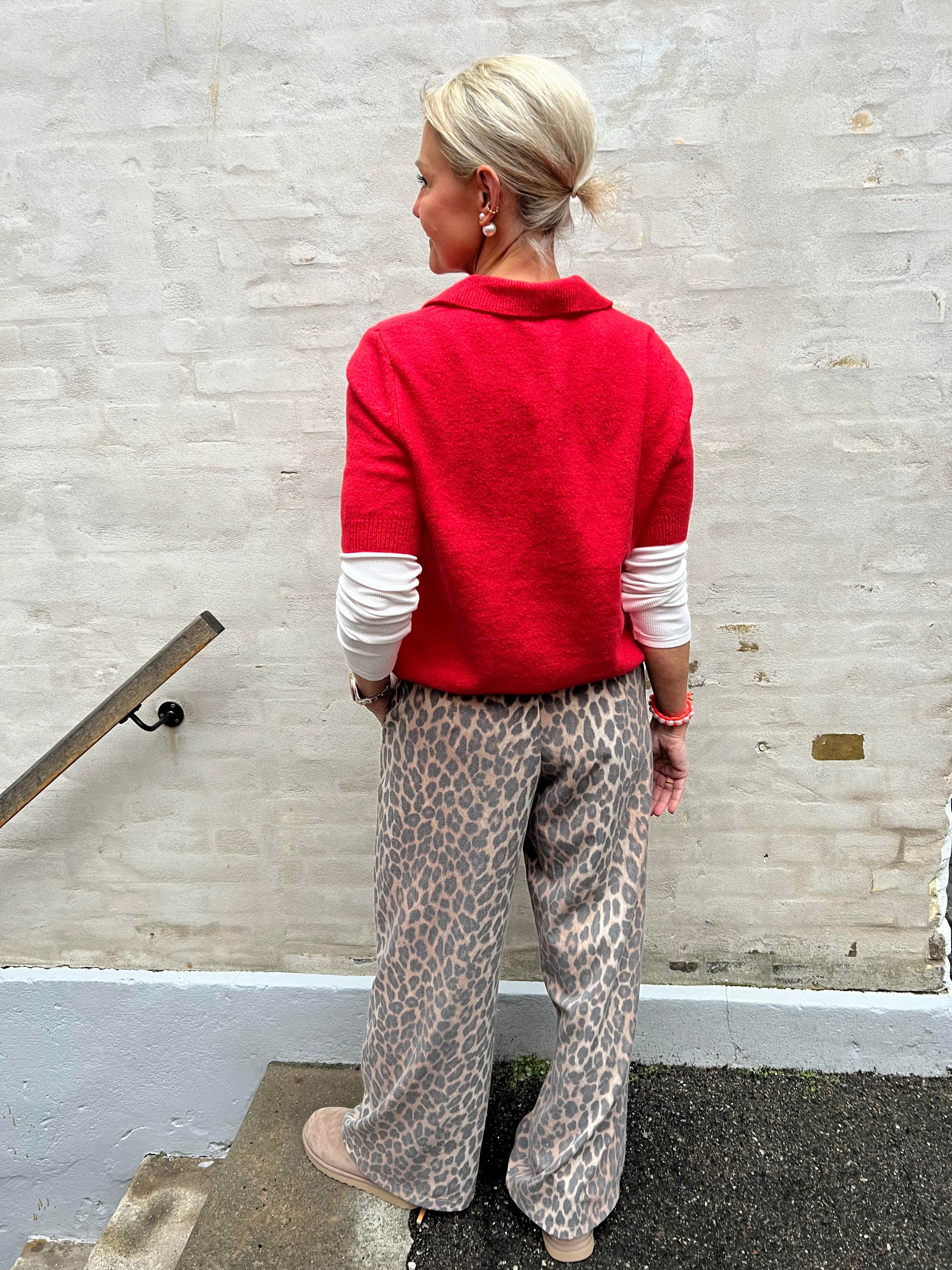 DEBBIE SS Knit Polo - Poinsettia