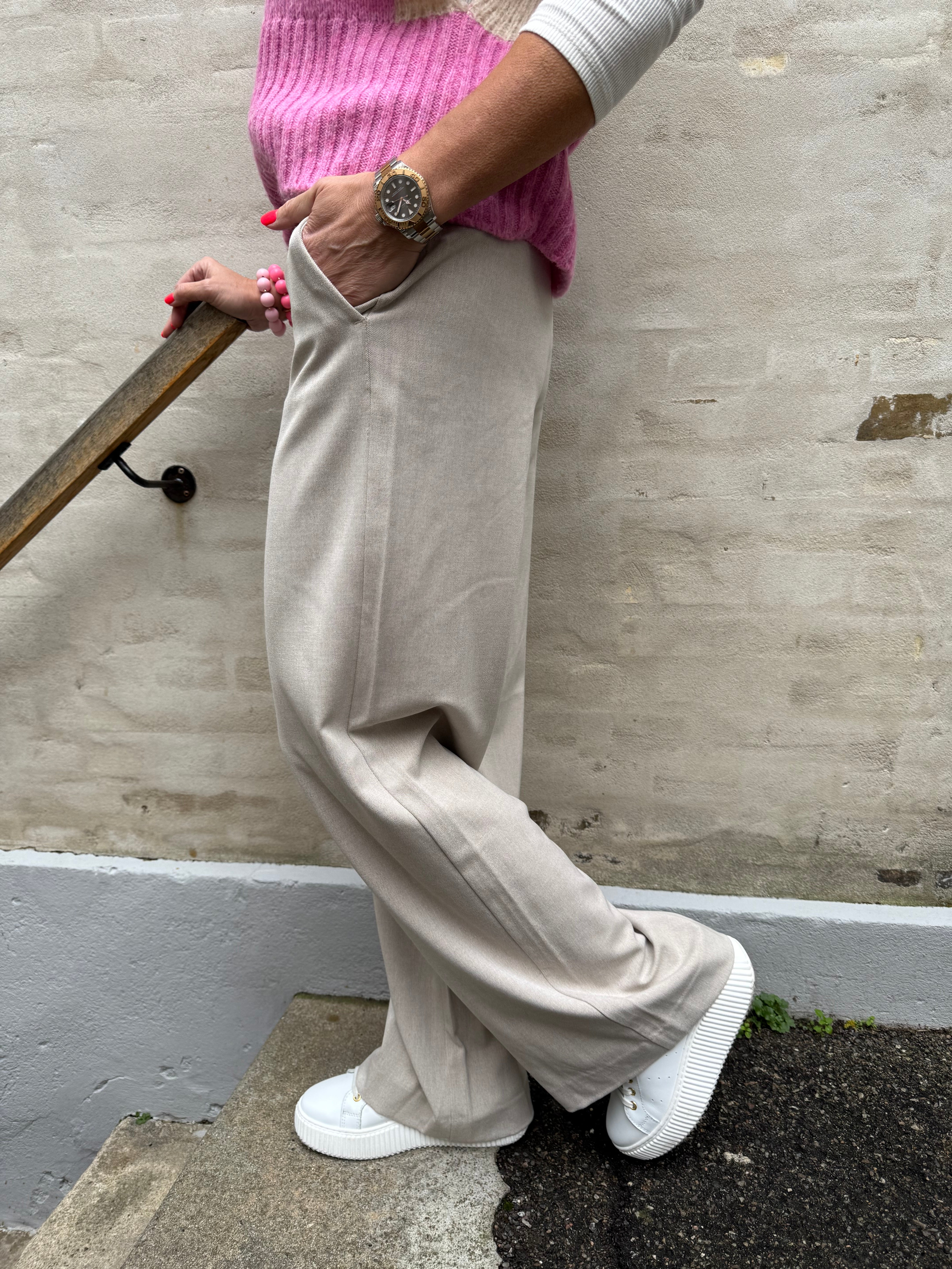 Lisa WIDE pant - Humus Melange
