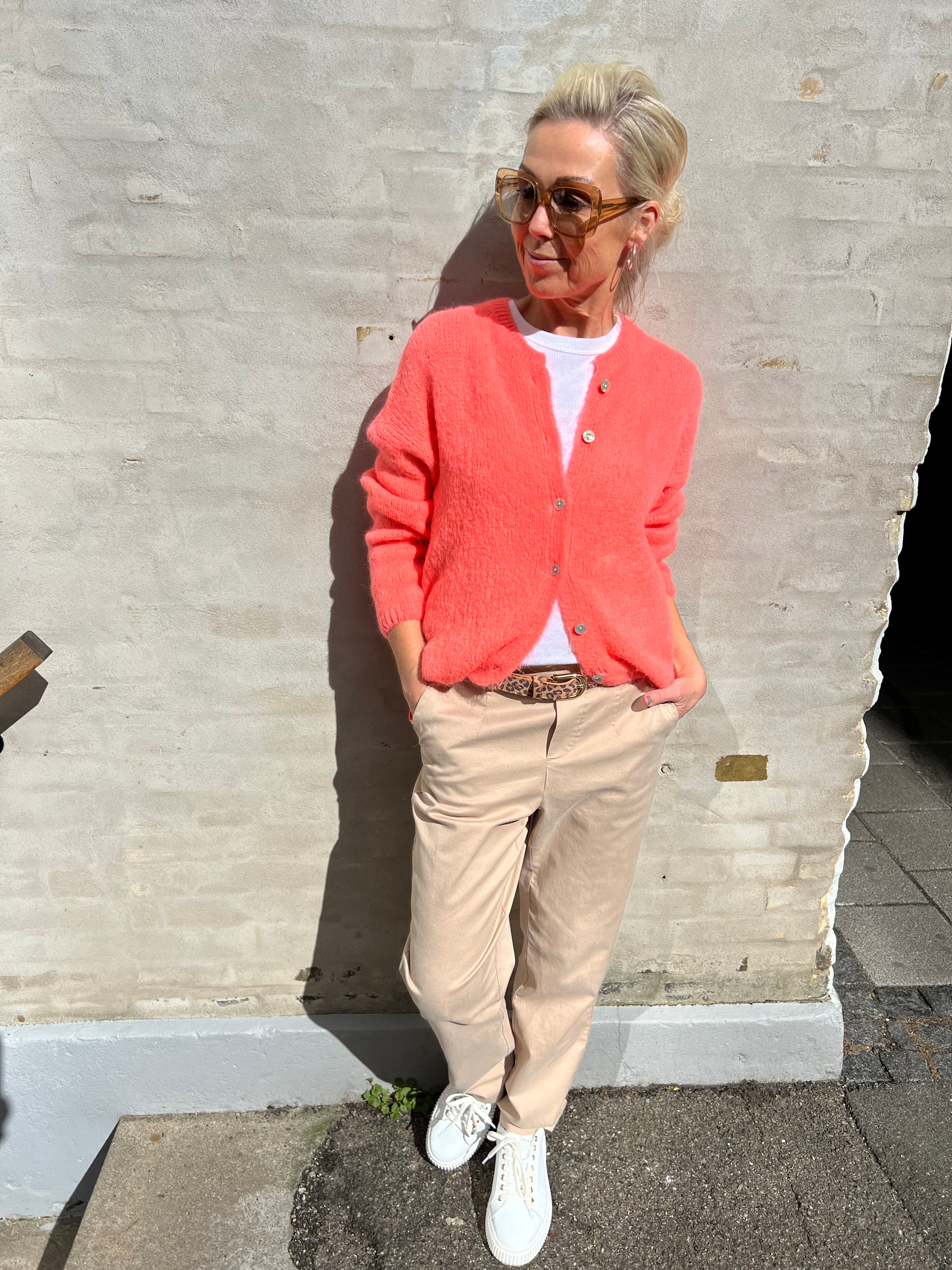 Carmella cardigan coral