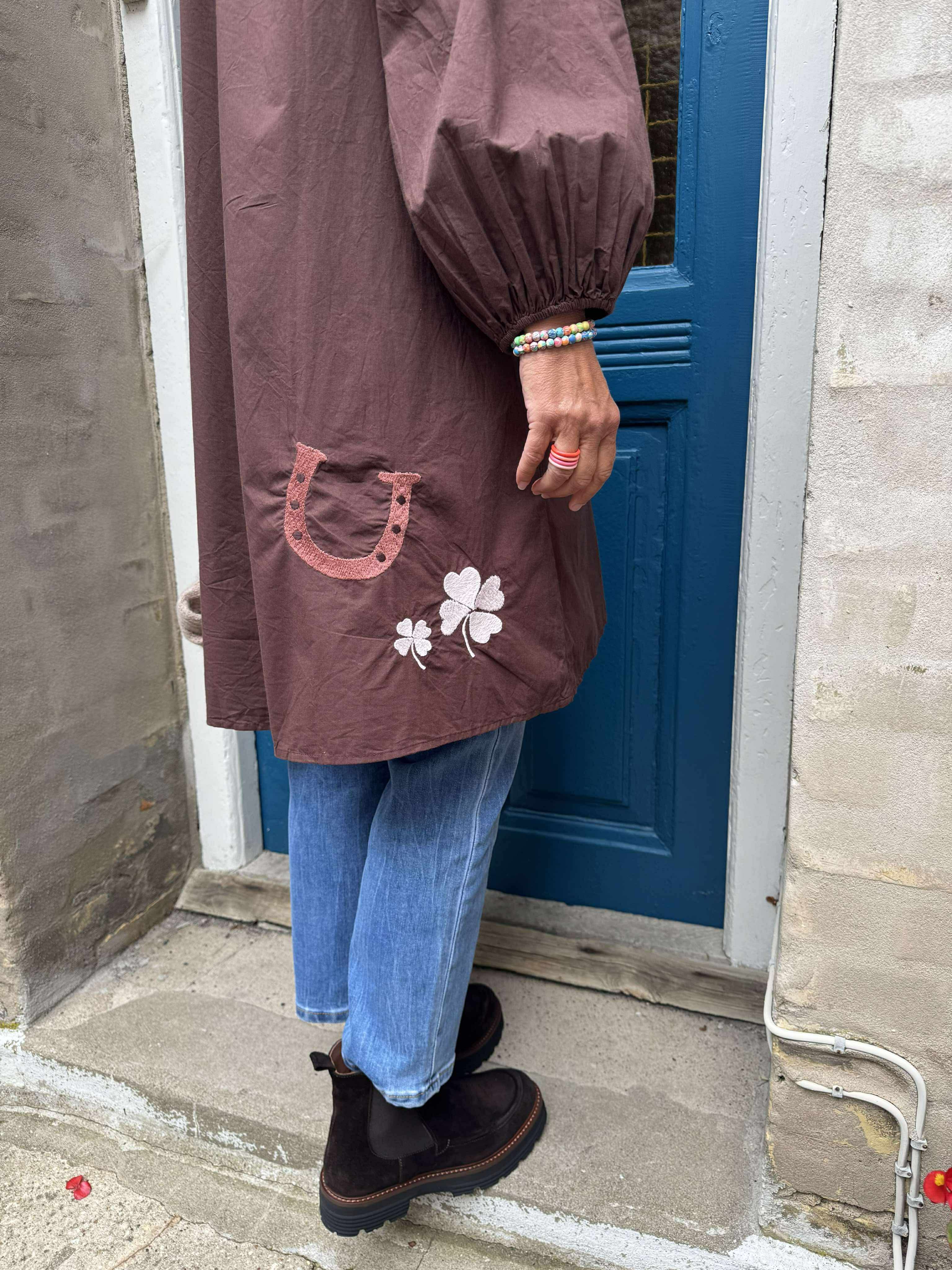 The good luck tunic - Chocolate brown