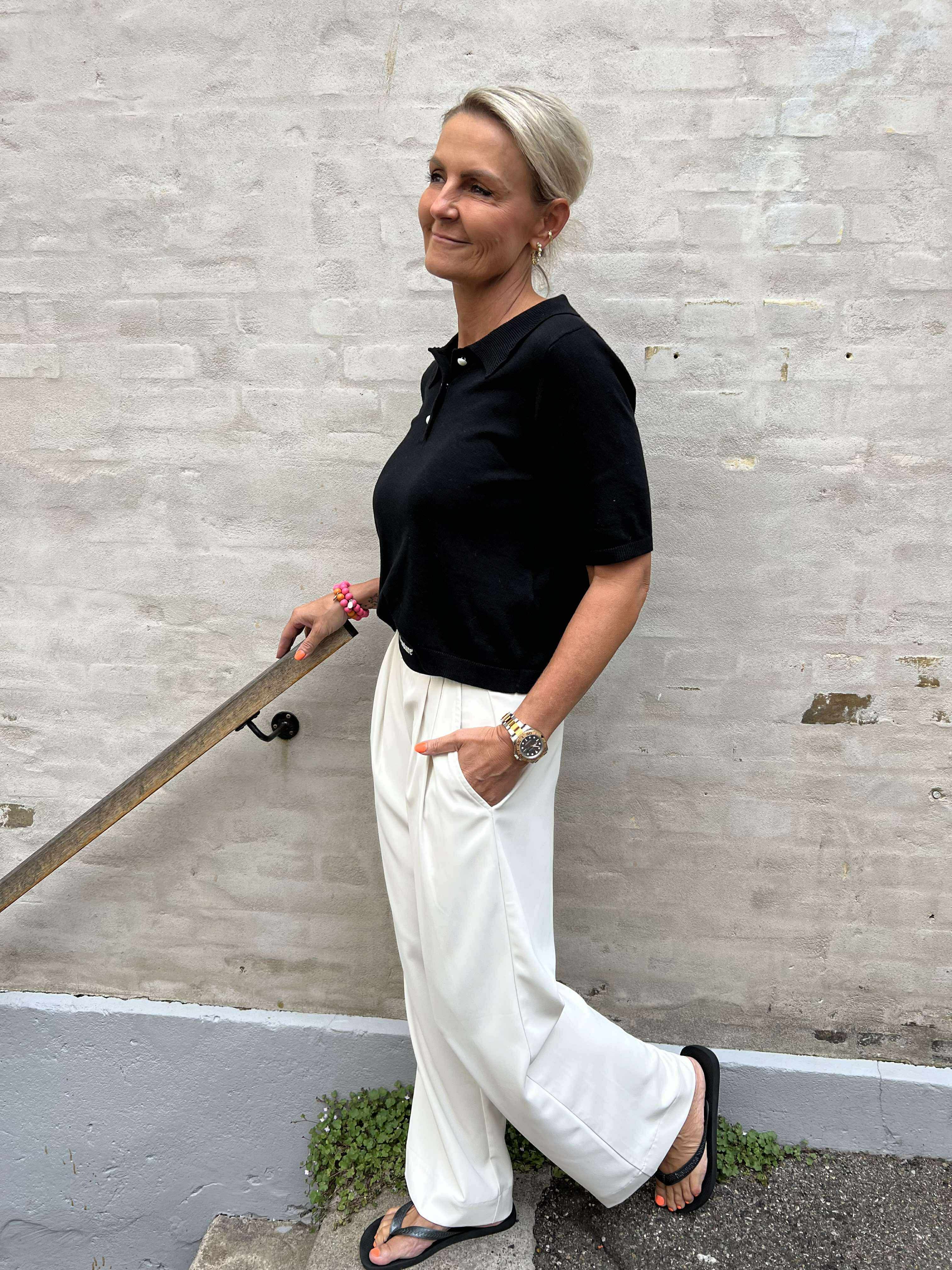 AminaCC logo pant bone