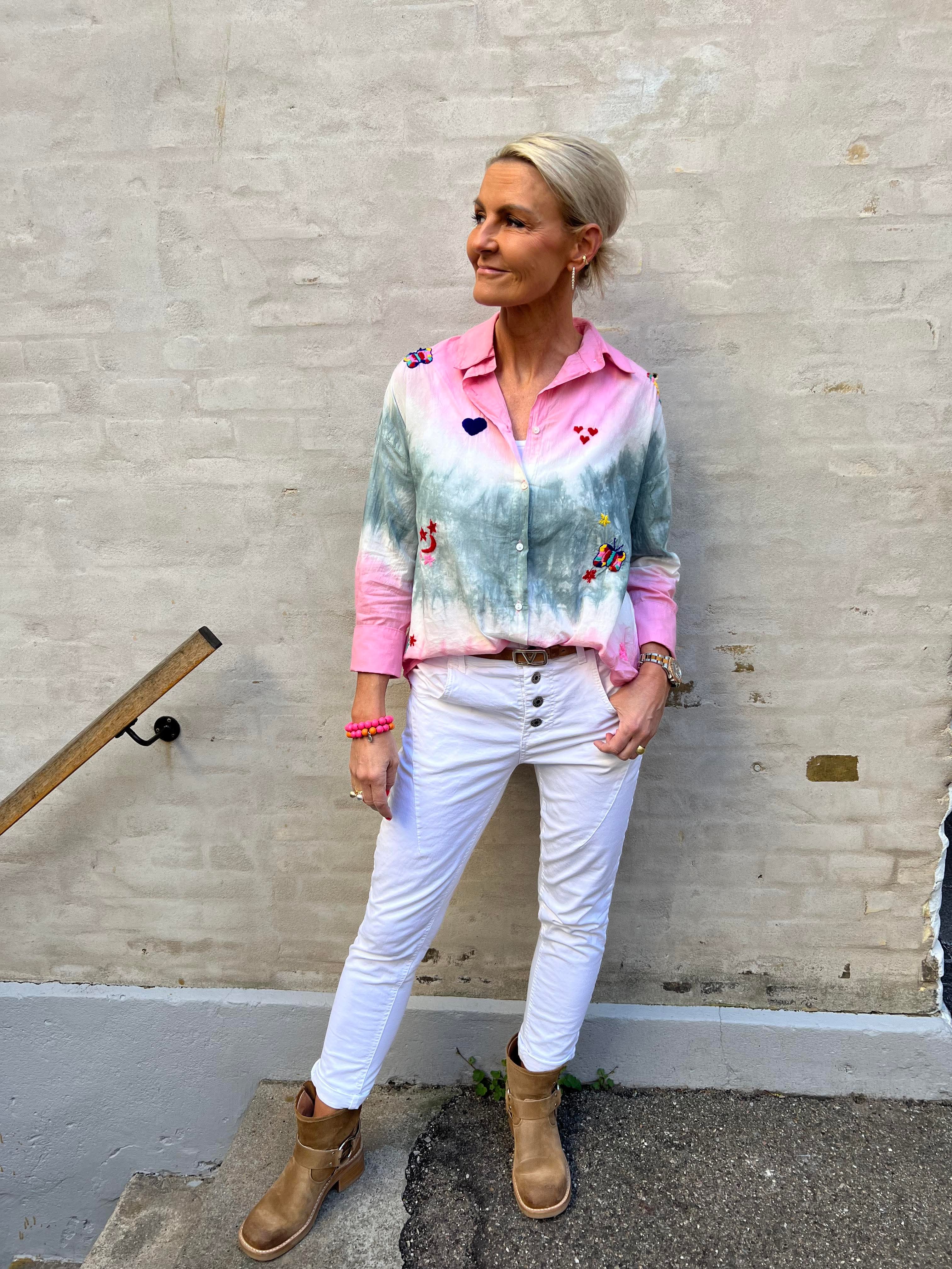 Oui Oui shirt pink- grey