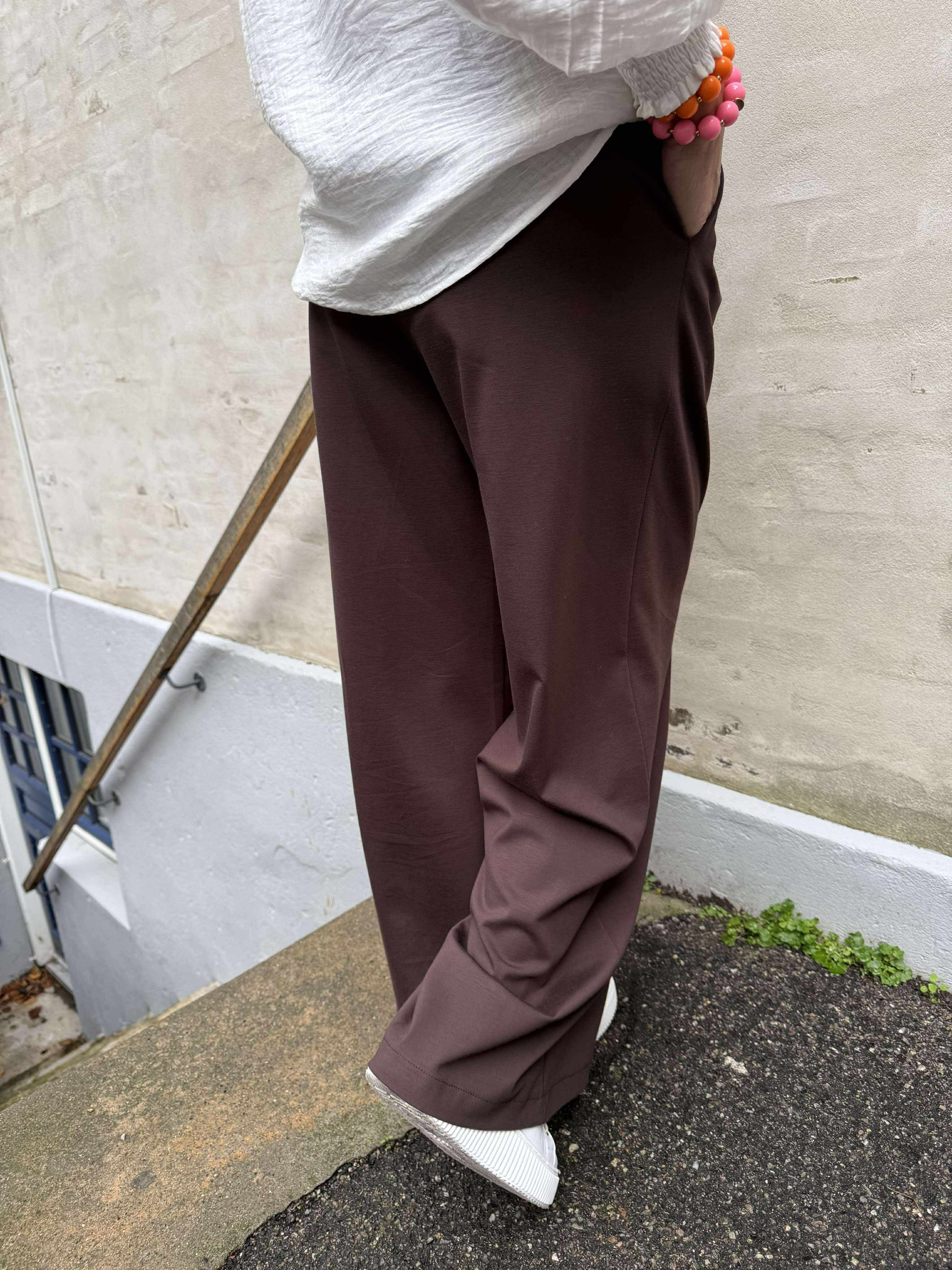 DAVI wideleg pant - Coffee