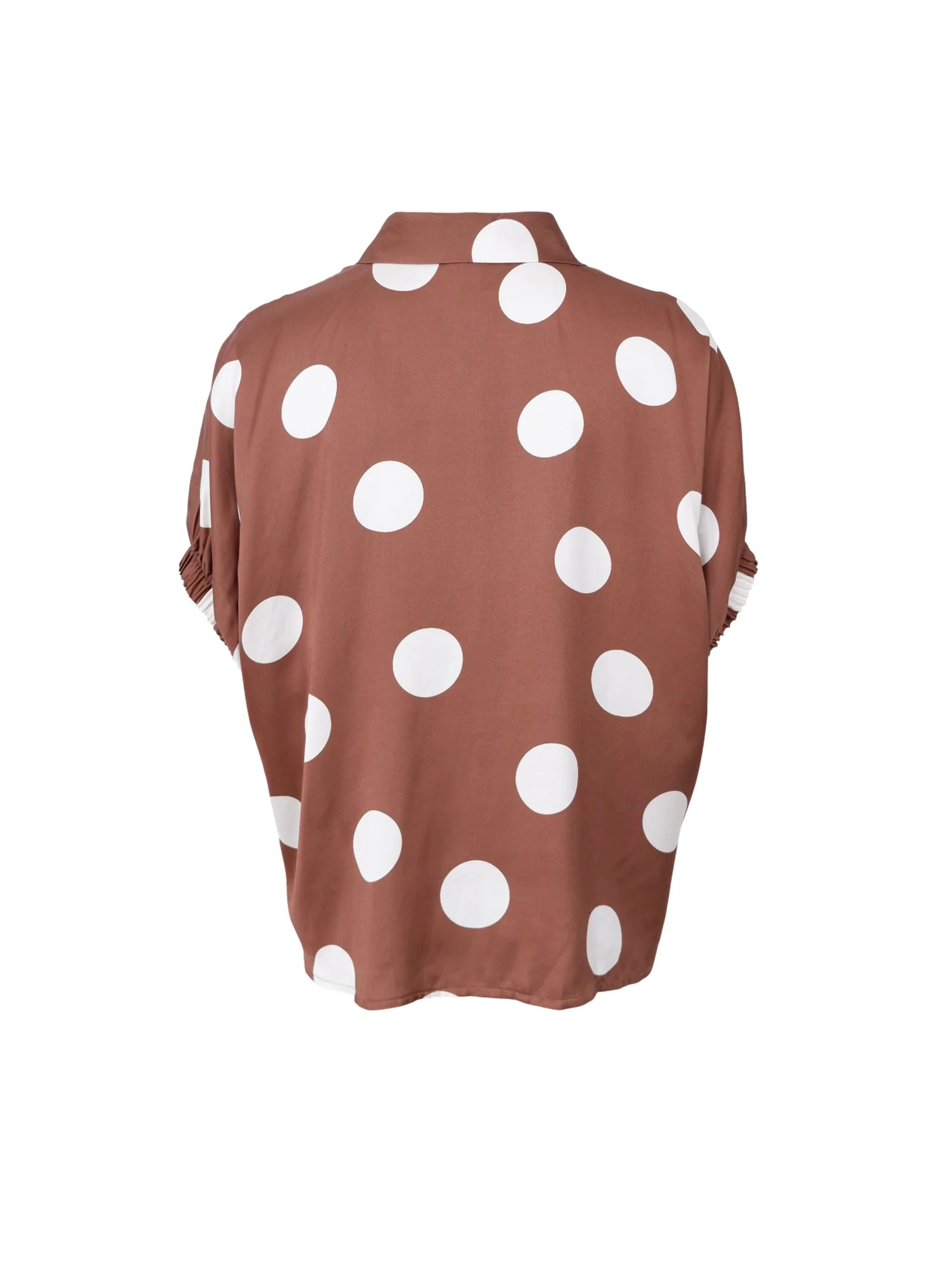 PREORDER-MABEL shirt blouse - Mocca Dot