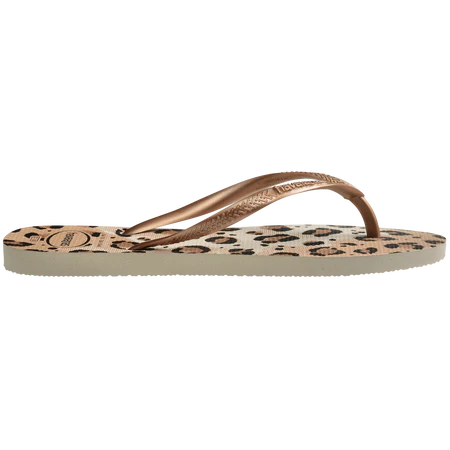 Slim Animal Print FLIP FLOPS Beige/Beige