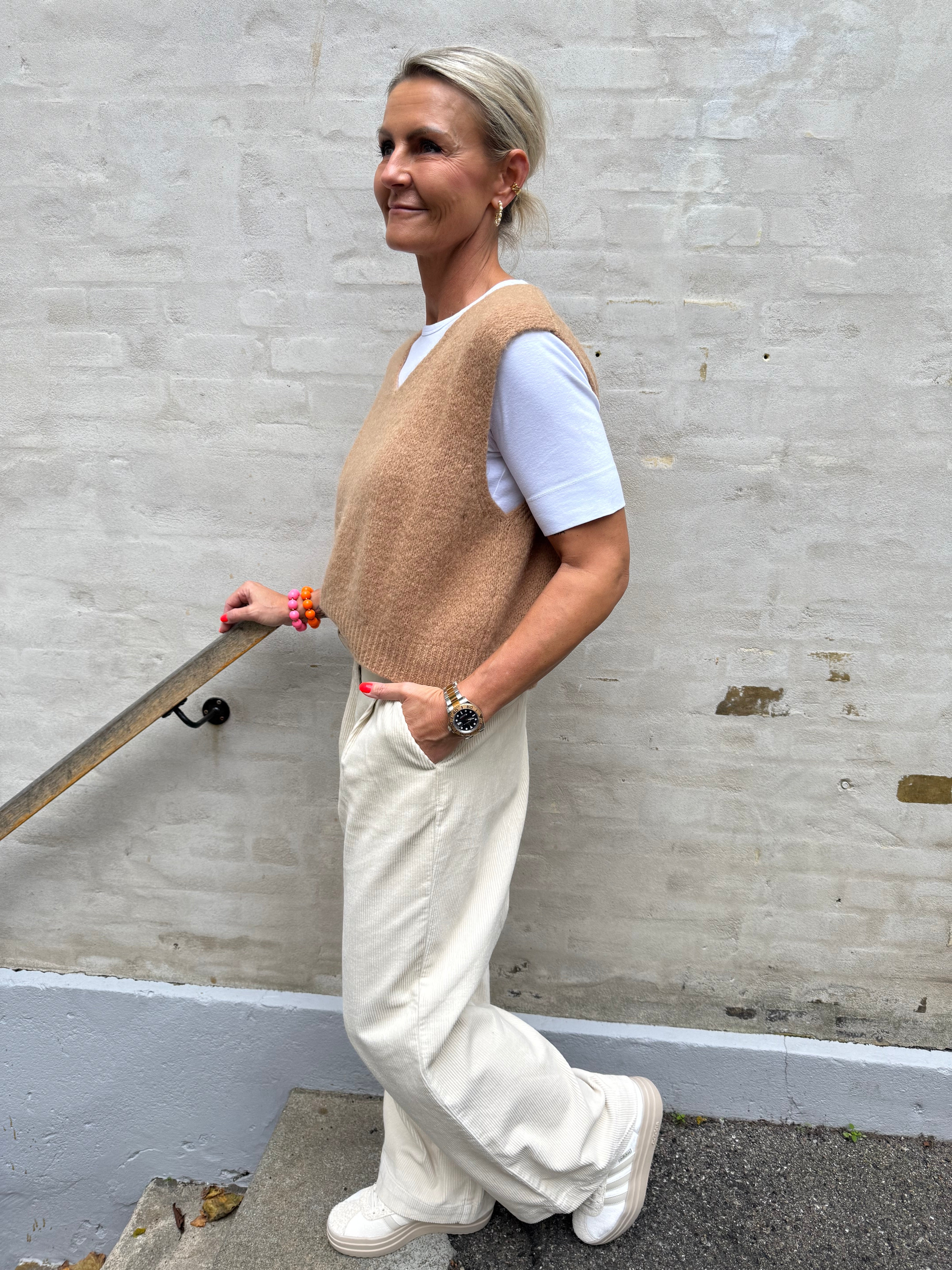 SHIRAZ ASHER HW WIDE PANT - Moonbeam