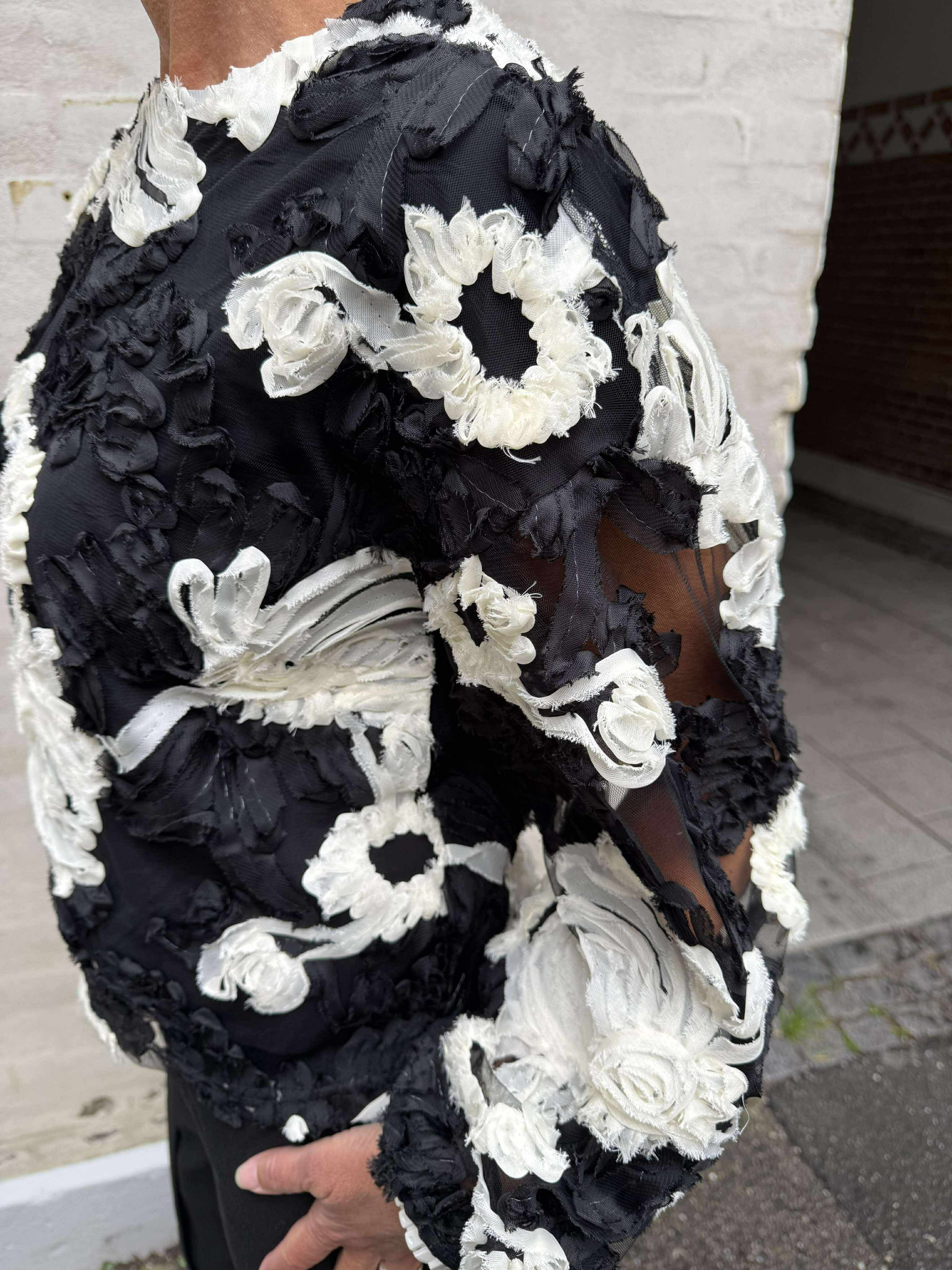 FleurCC Fluffy Blouse - Black