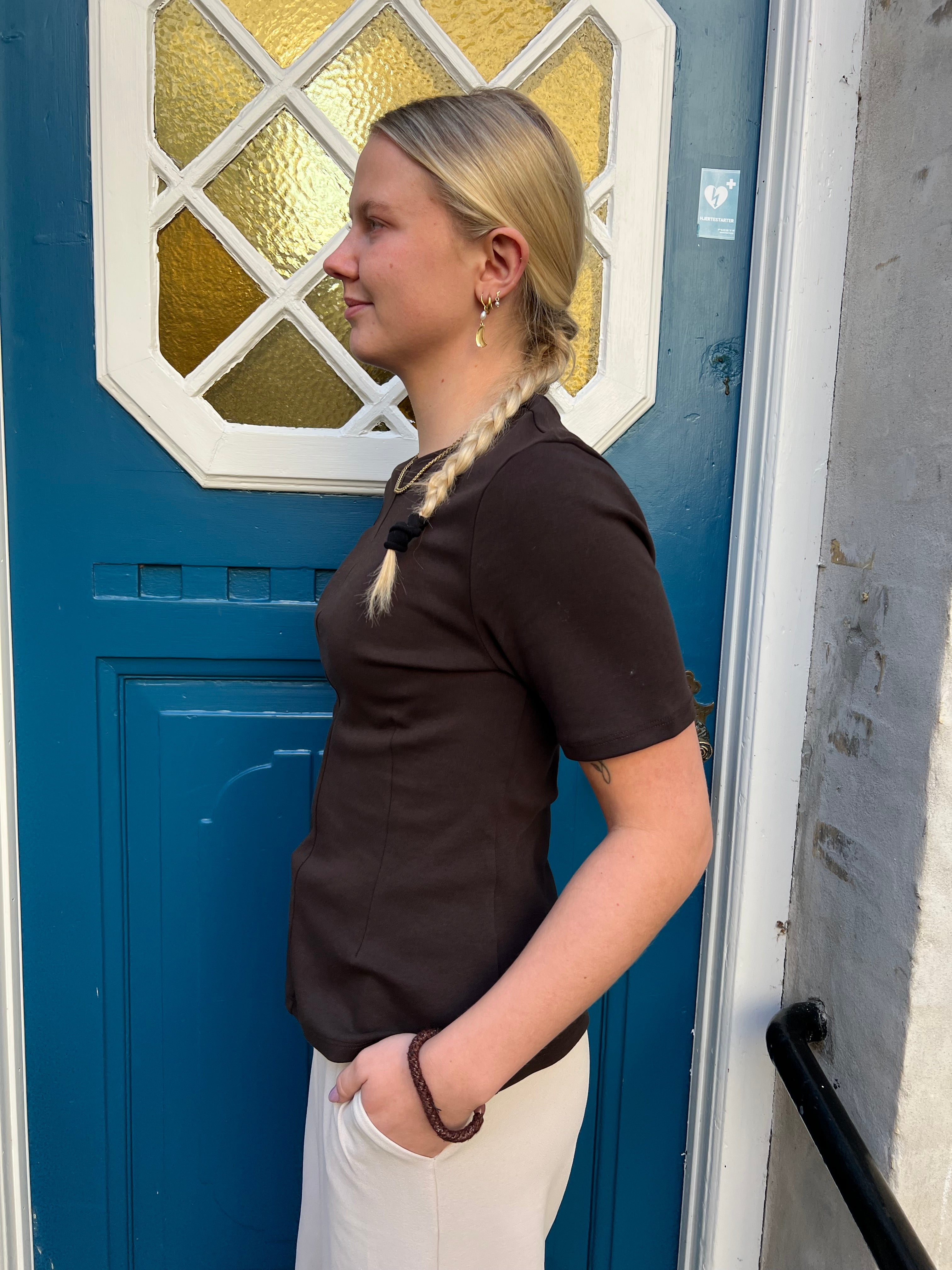 JDYEVA SS TOP - Black Coffee