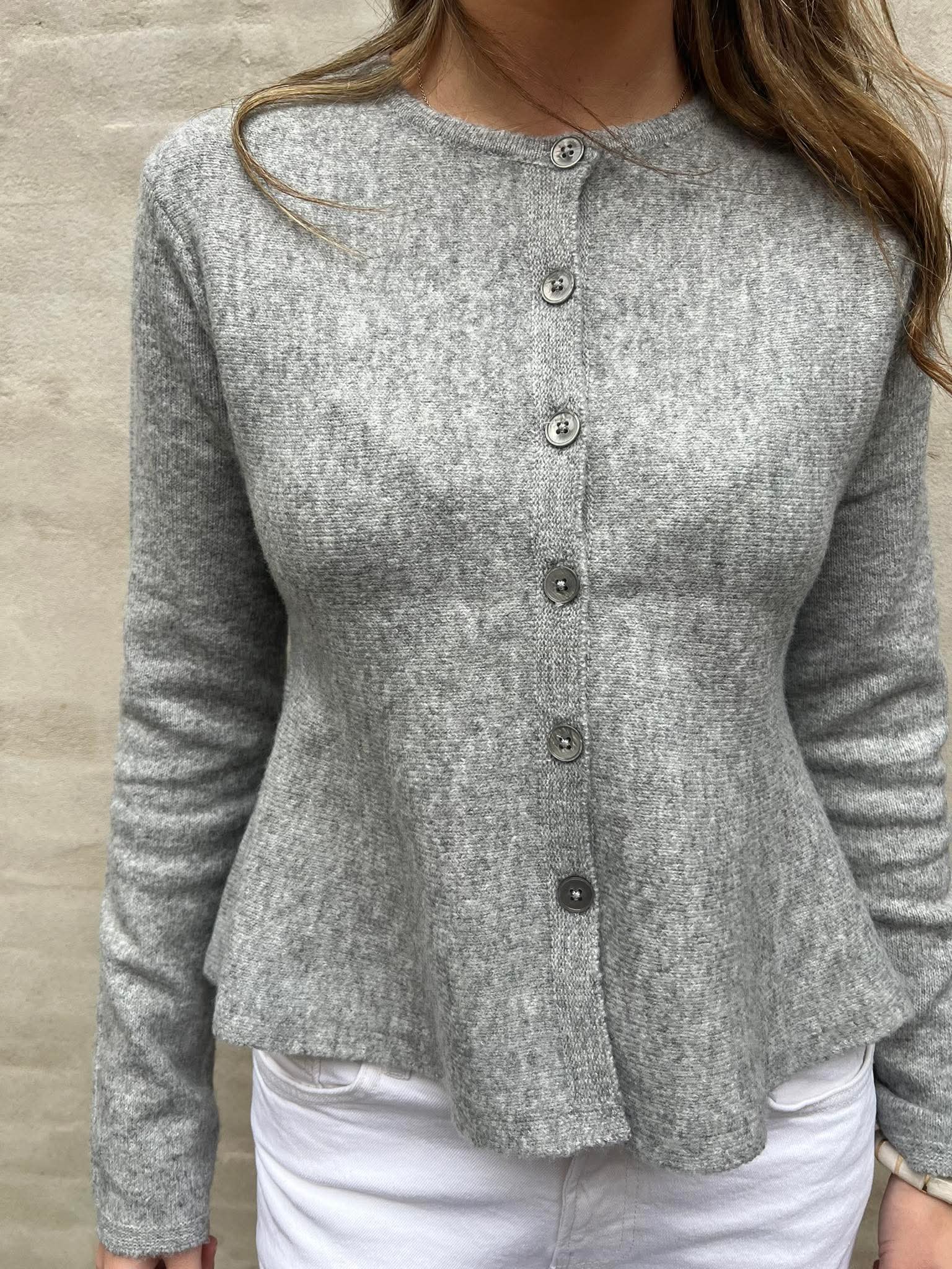 ROSEMARY LIFE CARDIGAN - Light Grey Melange