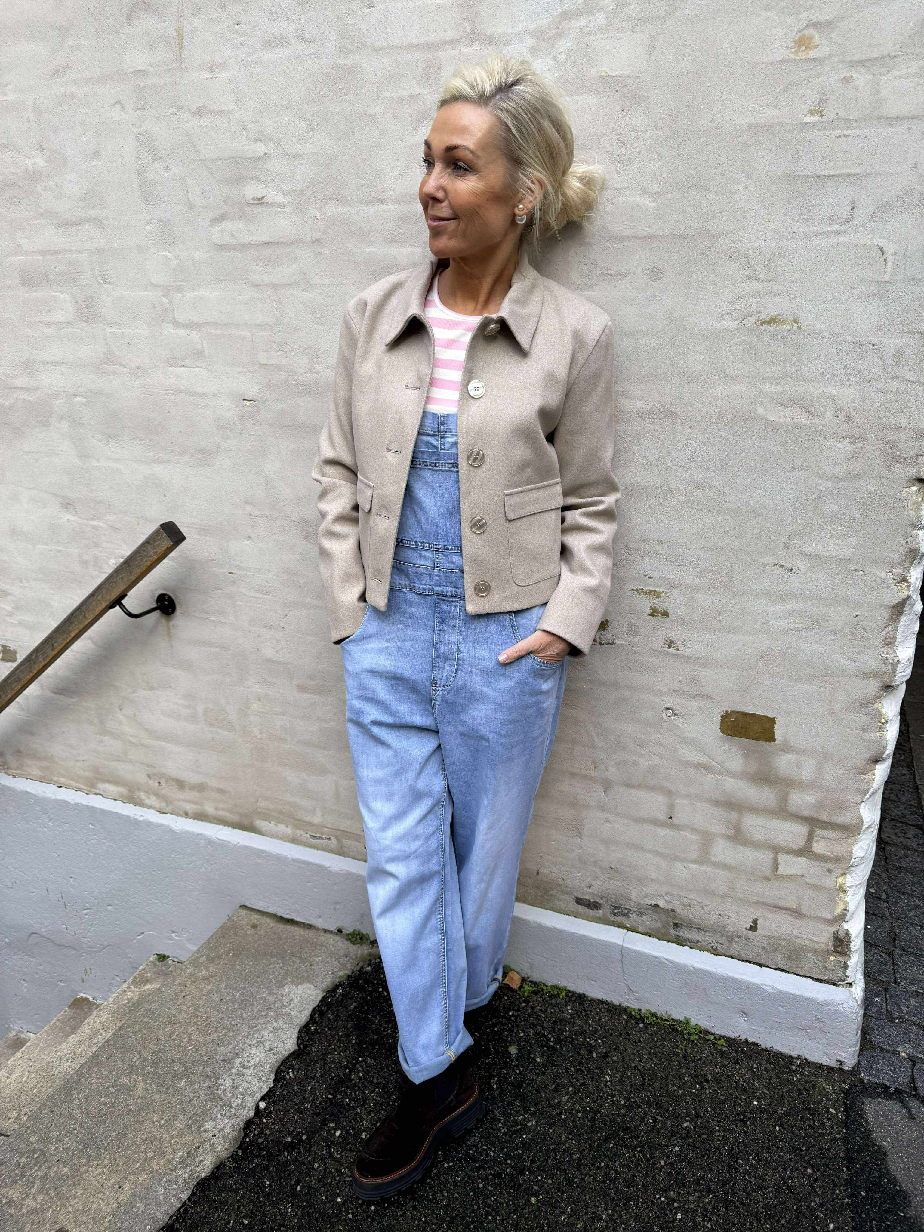 CALLIE LIFE SHORT JACKET - Incense Melangé