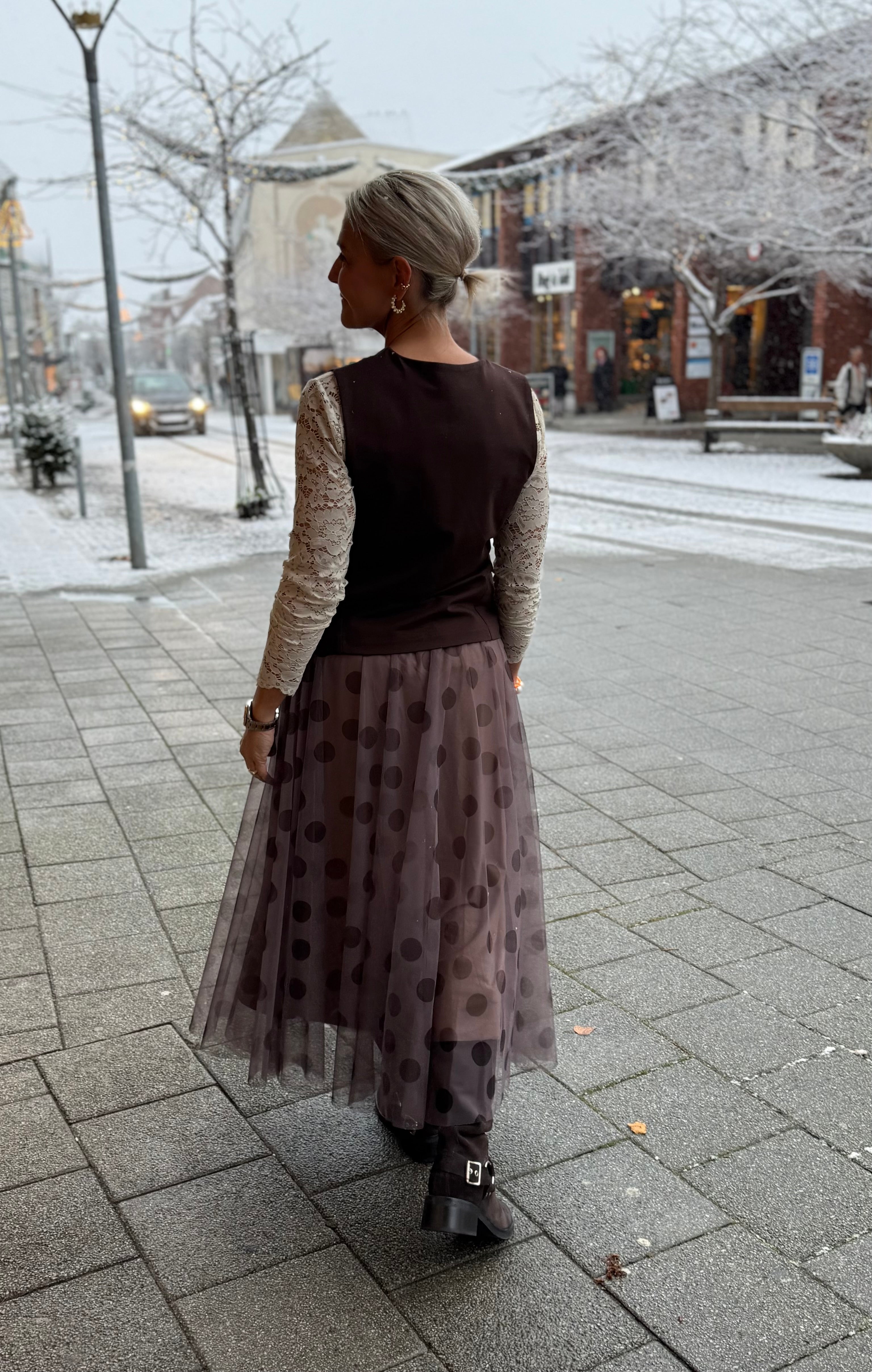 DAVI casual vest - Coffee