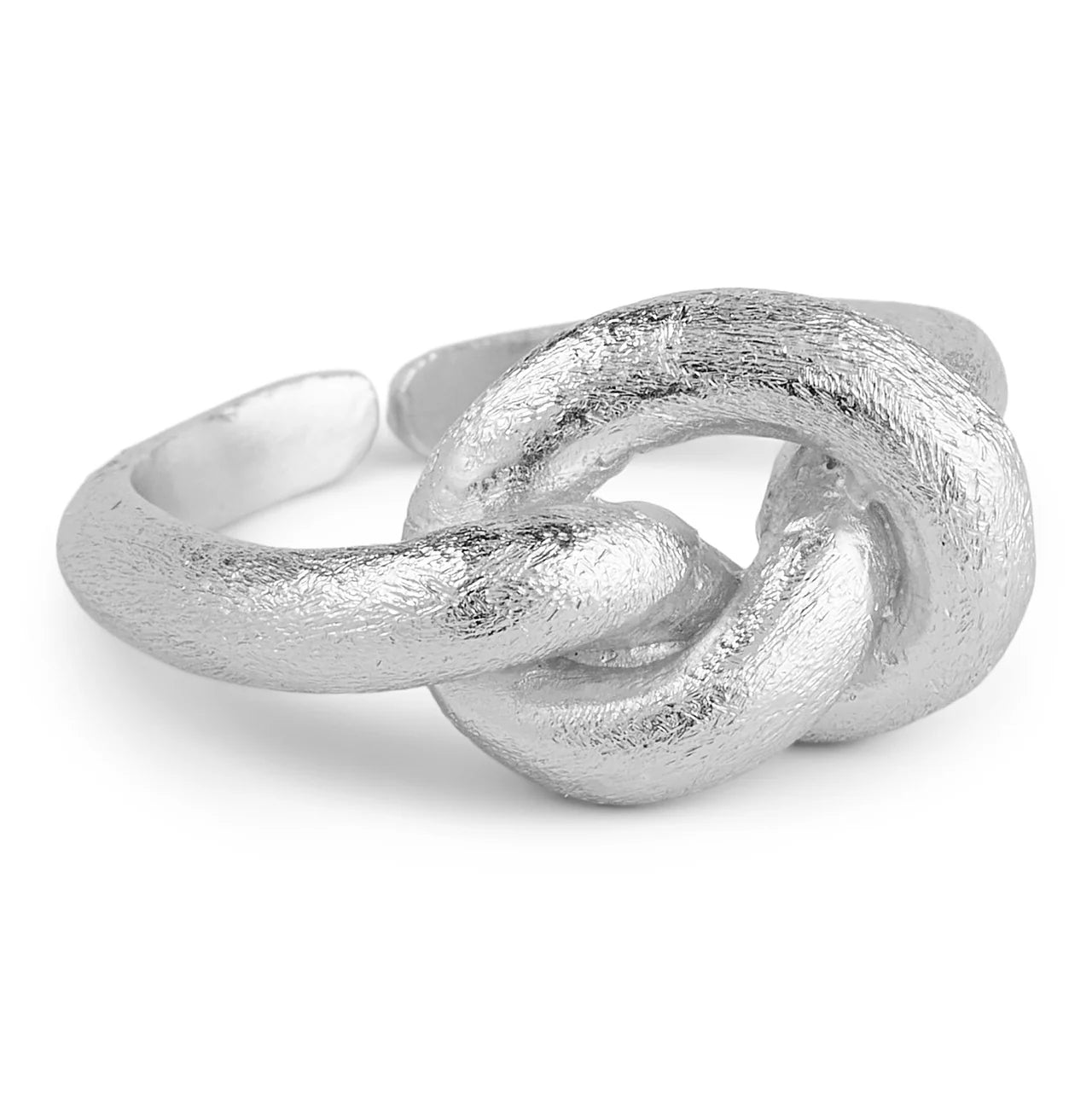 Lilou stor knude ring - Sølvbelagt