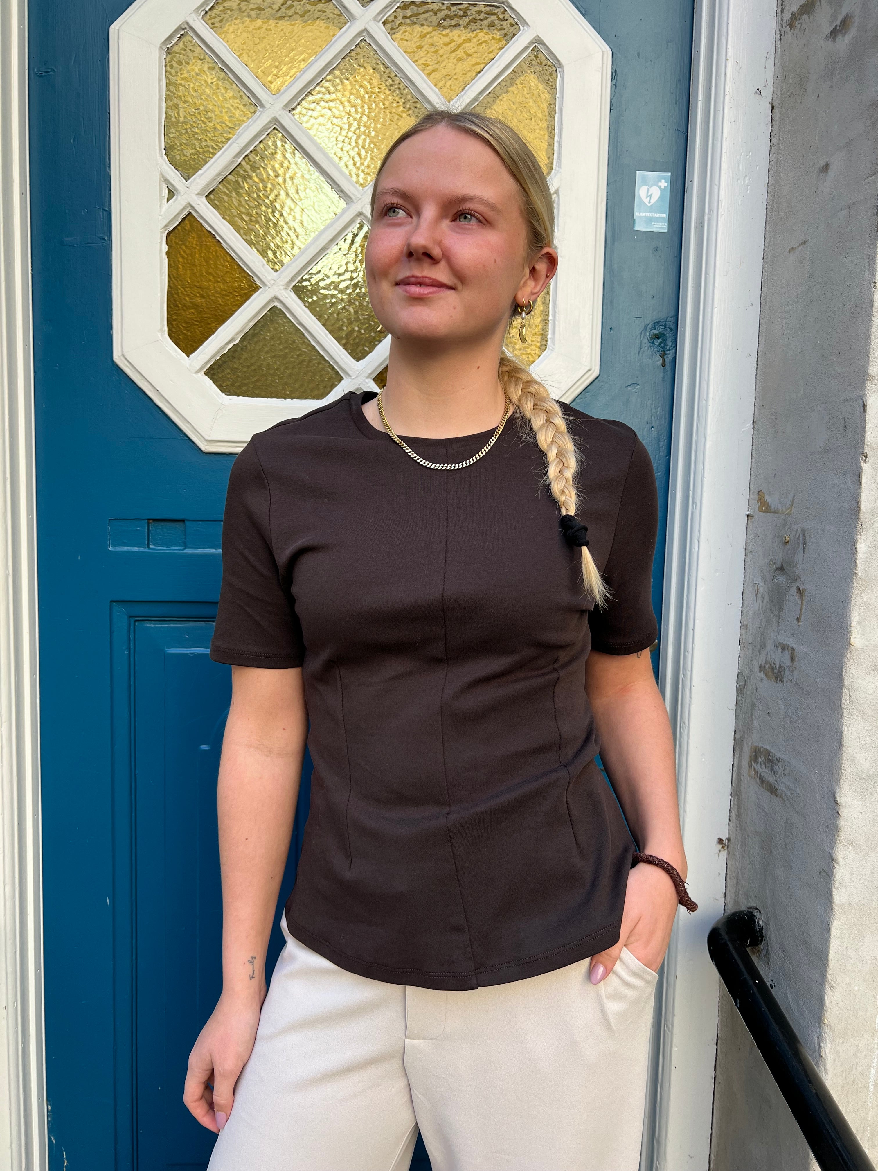 JDYEVA SS TOP - Black Coffee