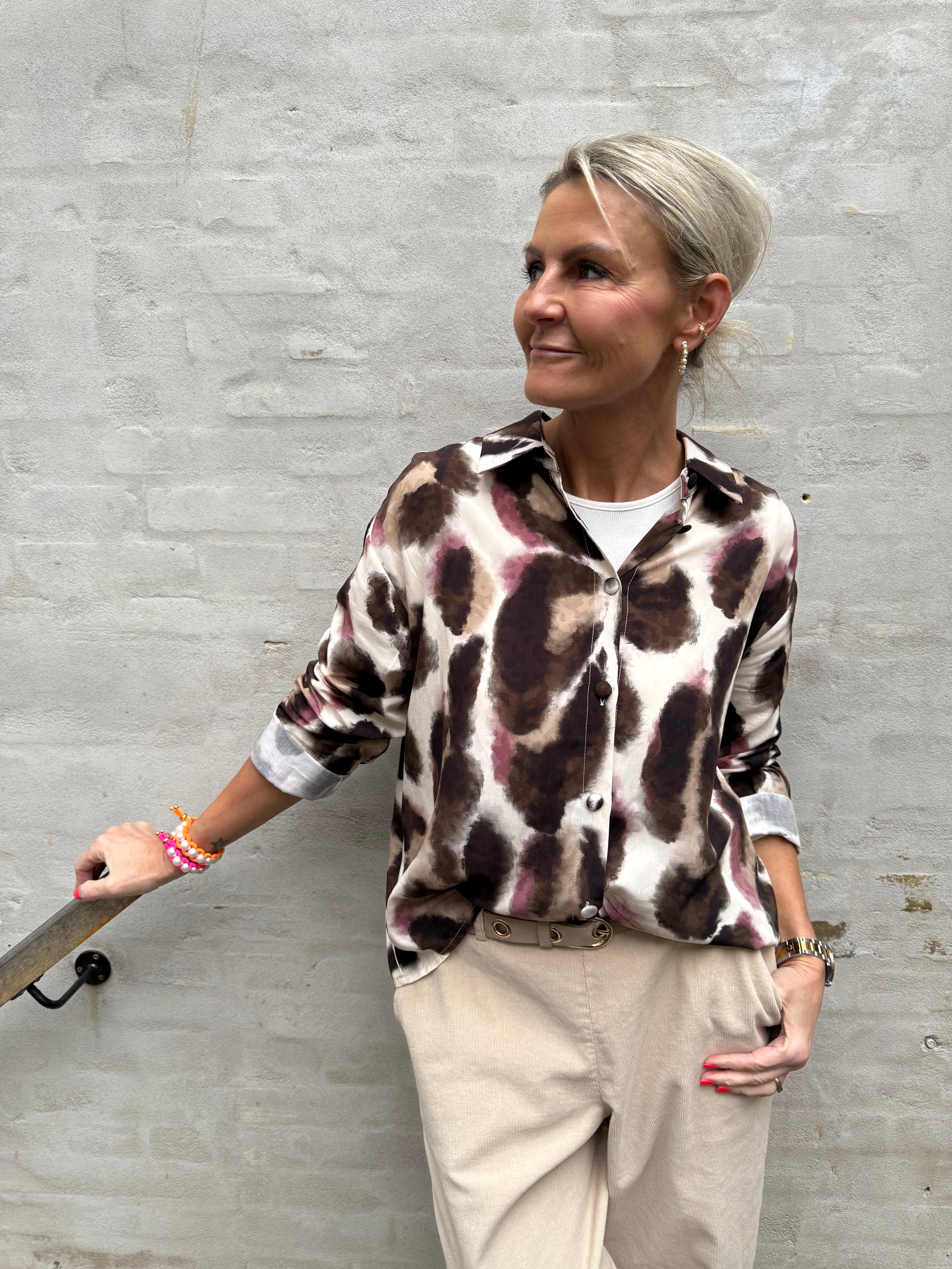 ELISA Shirt - Brown/Rose