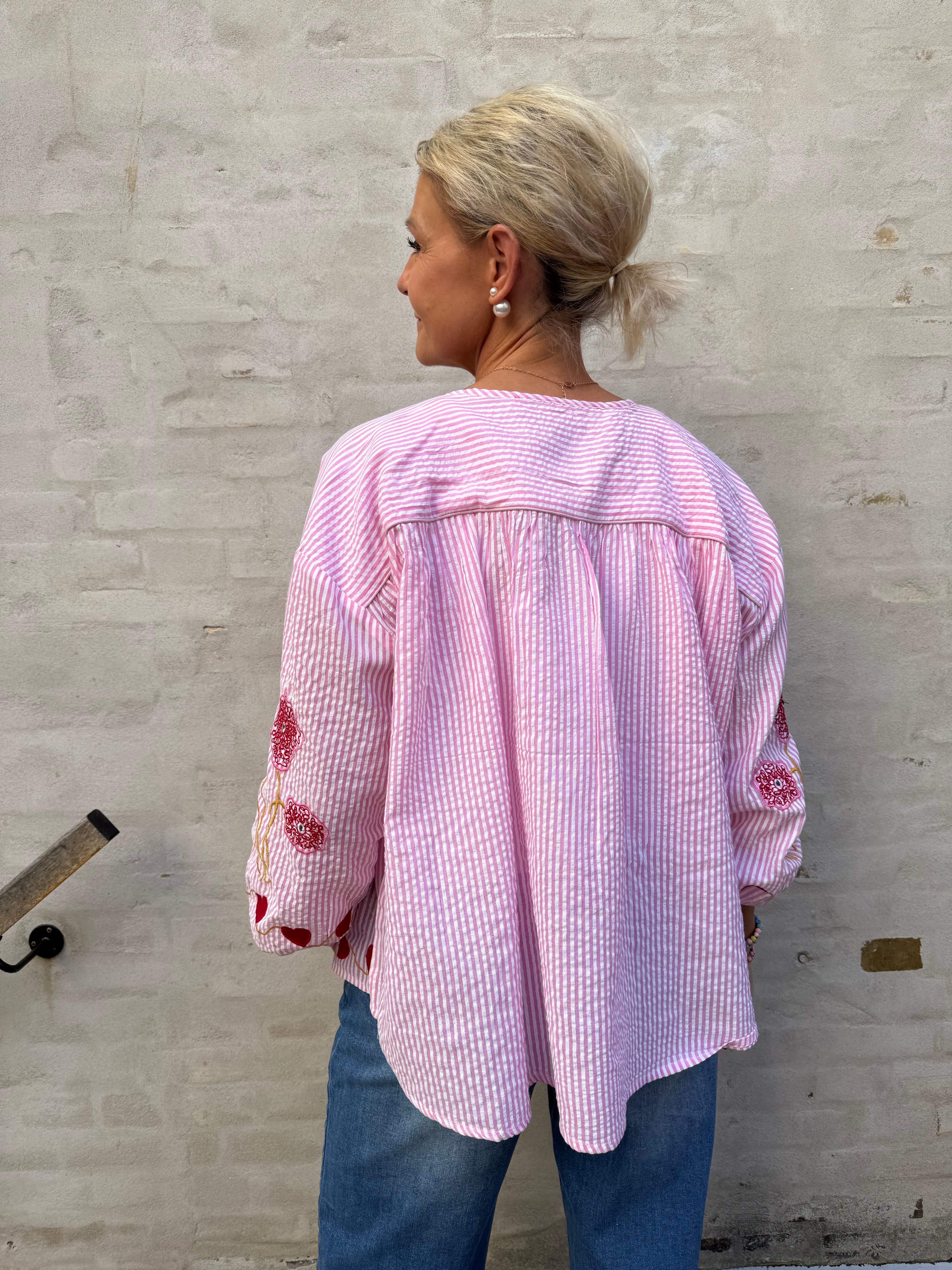PREORDER-Heart Blouse - Rosa Flower