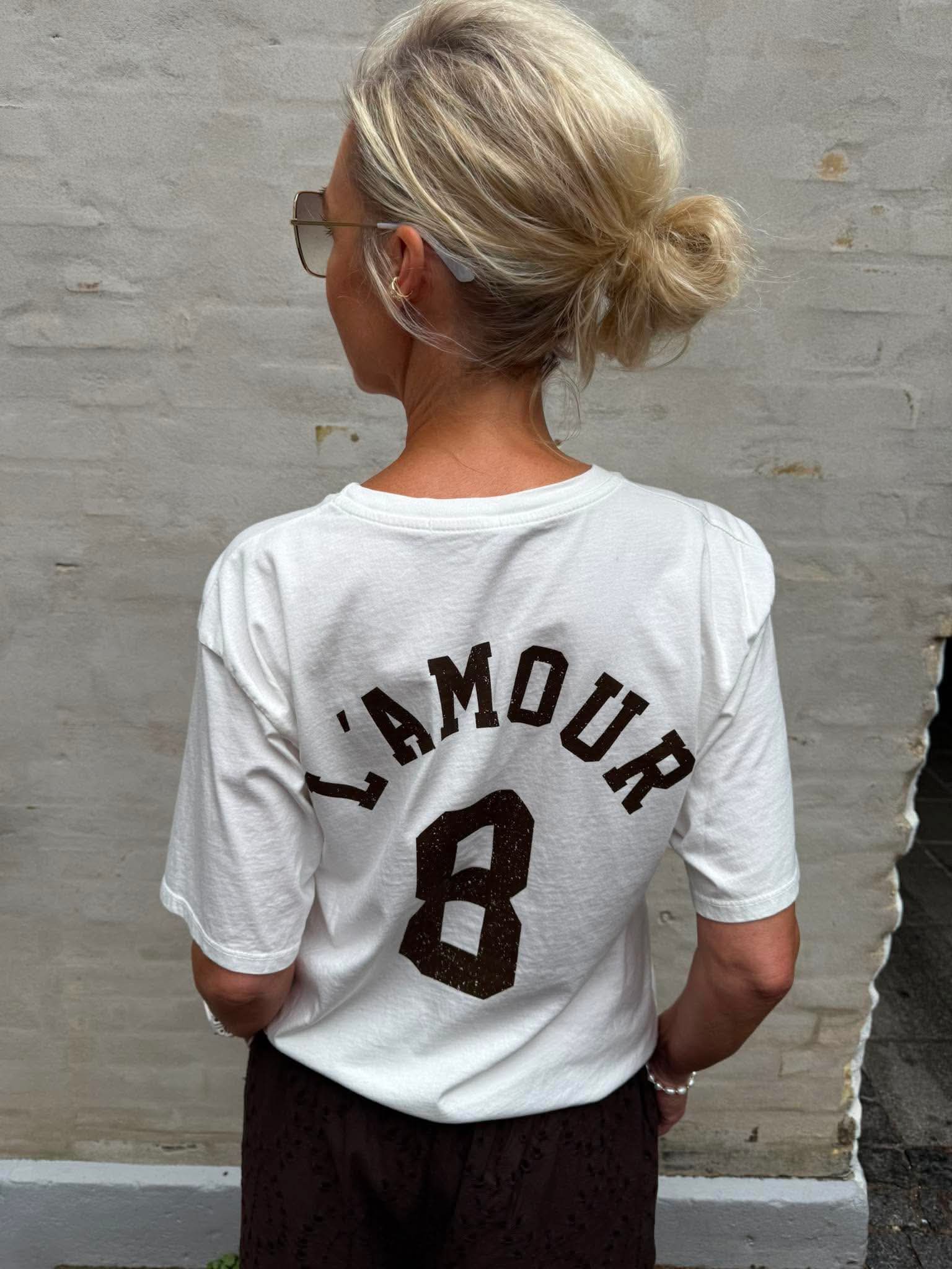 L´Amour Tee - White/Brown