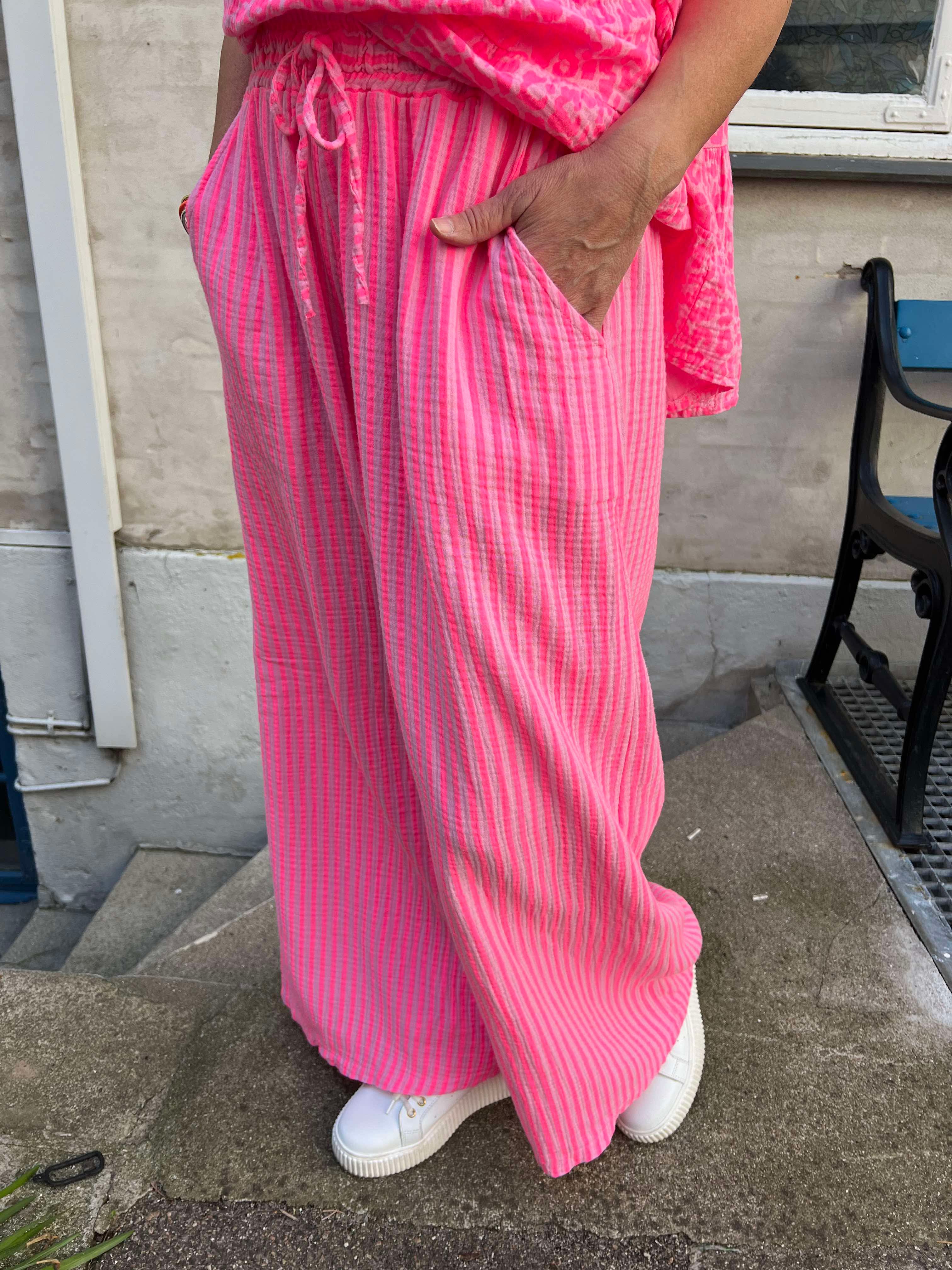 Diddy pant strib pink